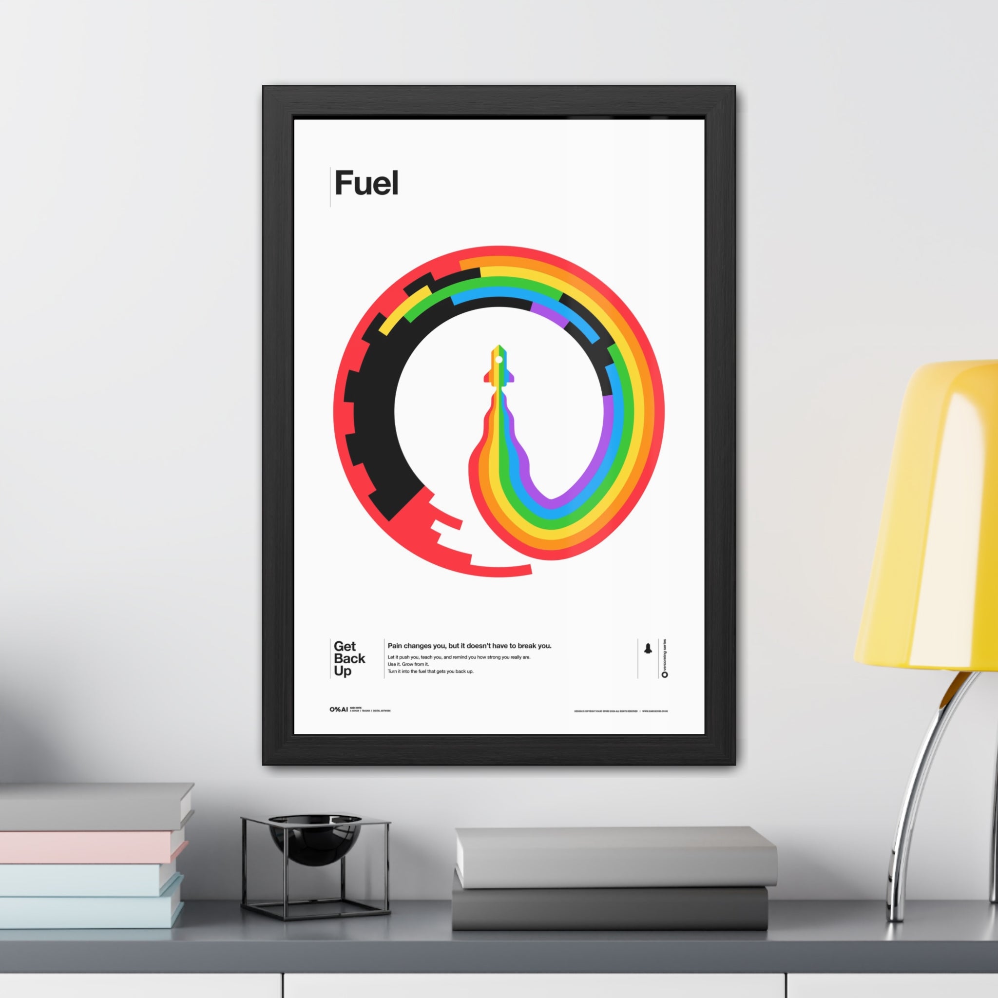 Framed Poster — Overcoming Series: “Pain changes you, but it doesn’t have to break you.”