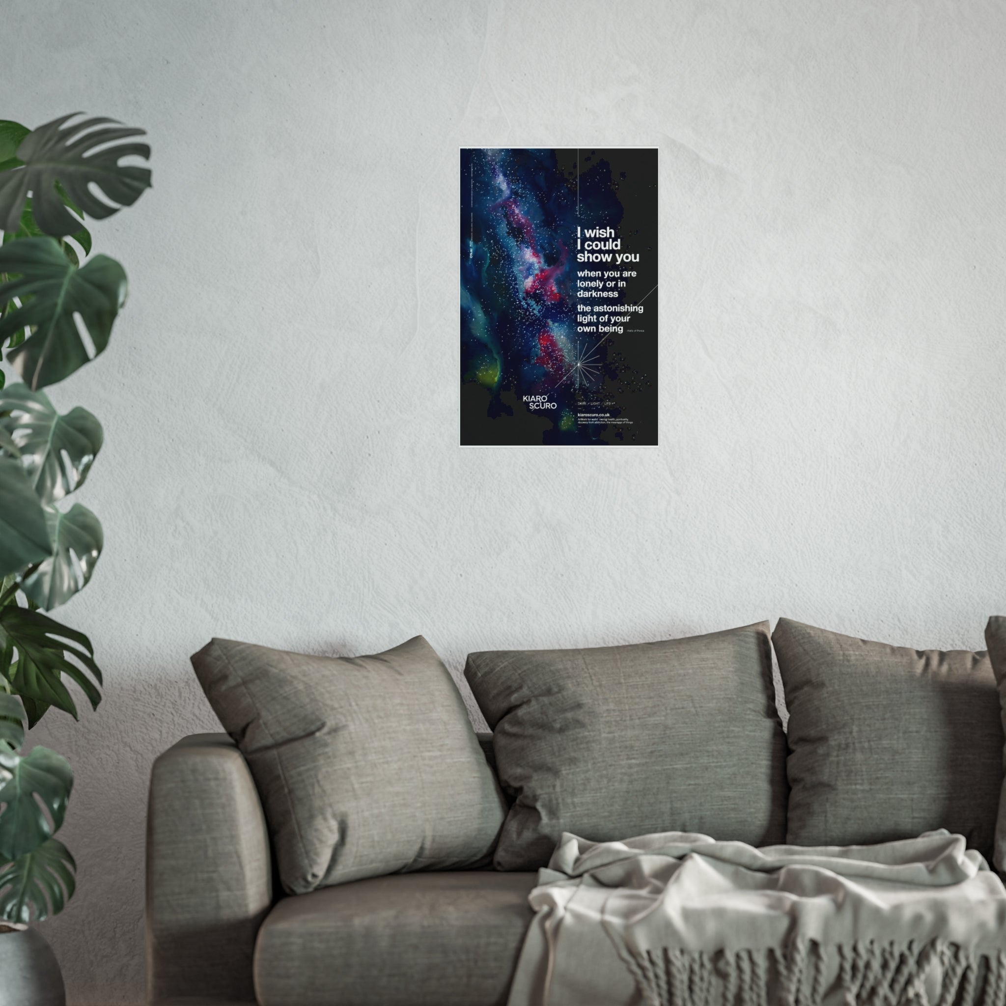 Galaxy Art Poster – "I Wish I Could Show You" Inspirational Wall Print