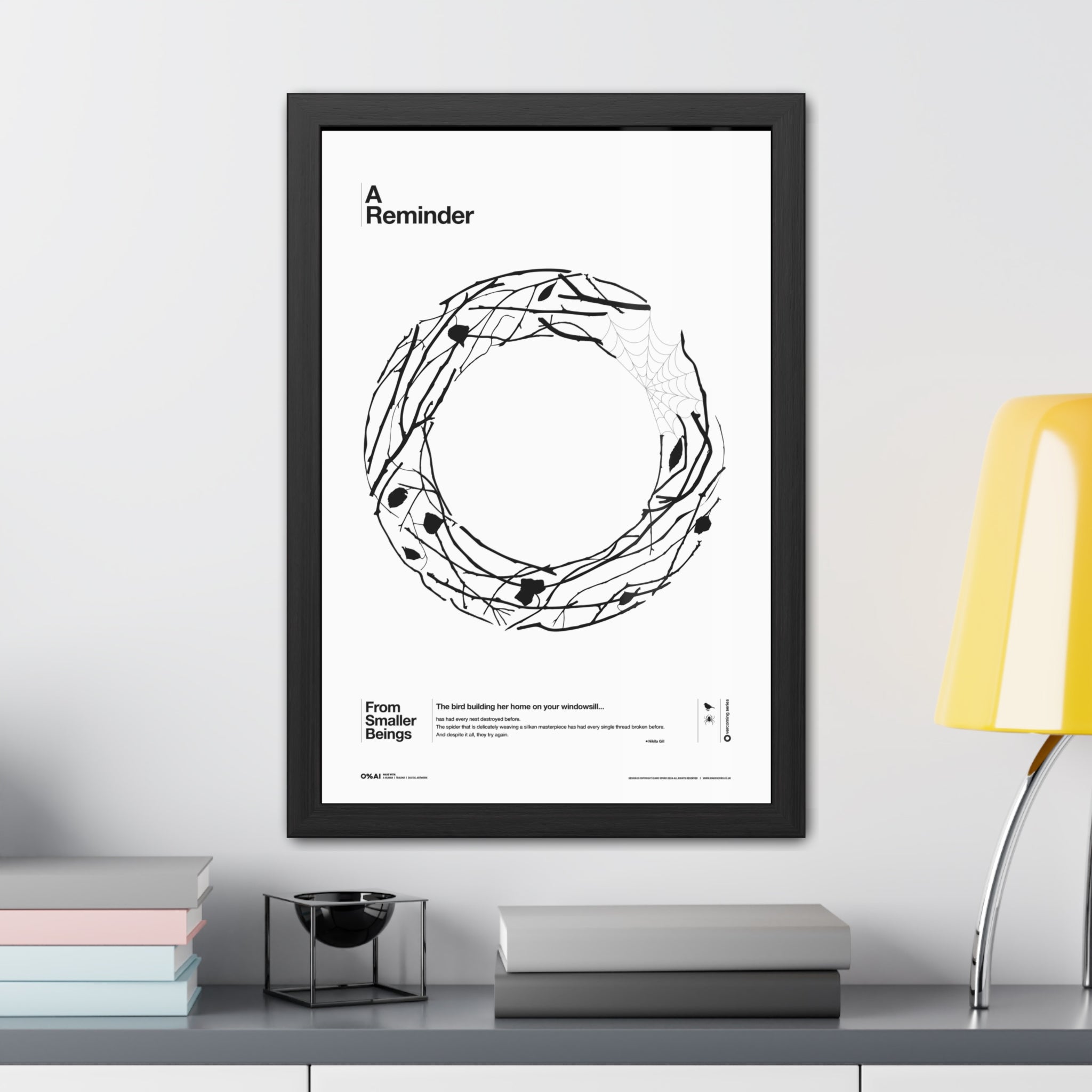 Framed Poster — Overcoming Series: "A Reminder From Smaller Beings"