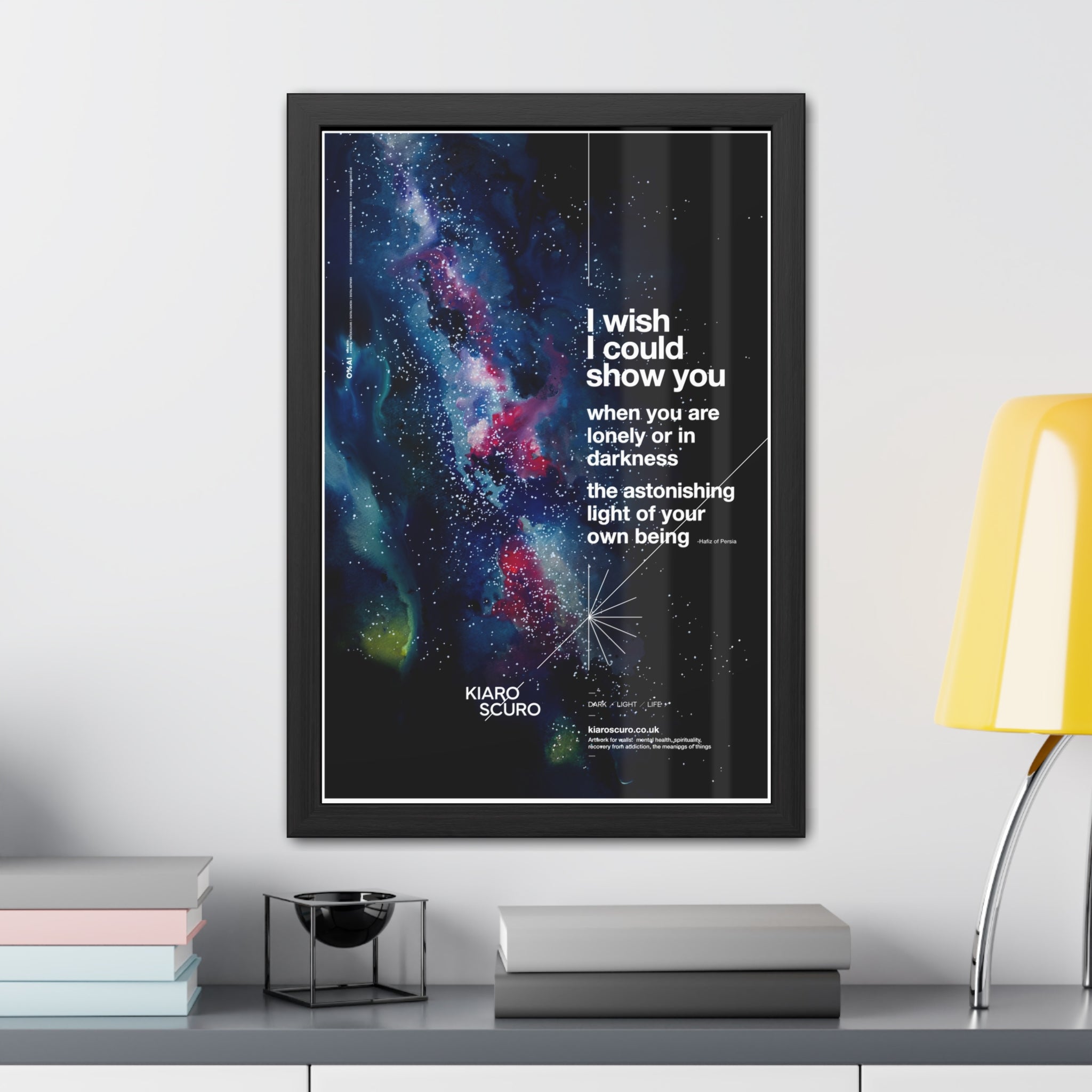 Framed Poster – Inspirational Galaxy Quote Art (“I wish I could show you…”)
