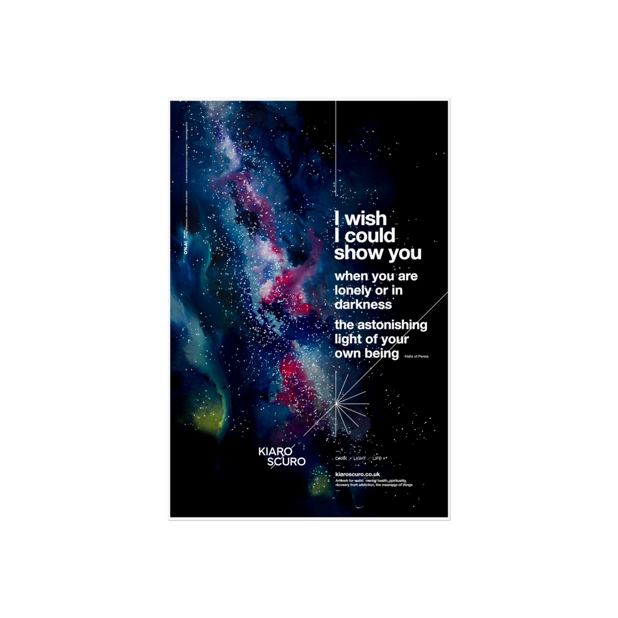 Galaxy Art Poster – "I Wish I Could Show You" Inspirational Wall Print