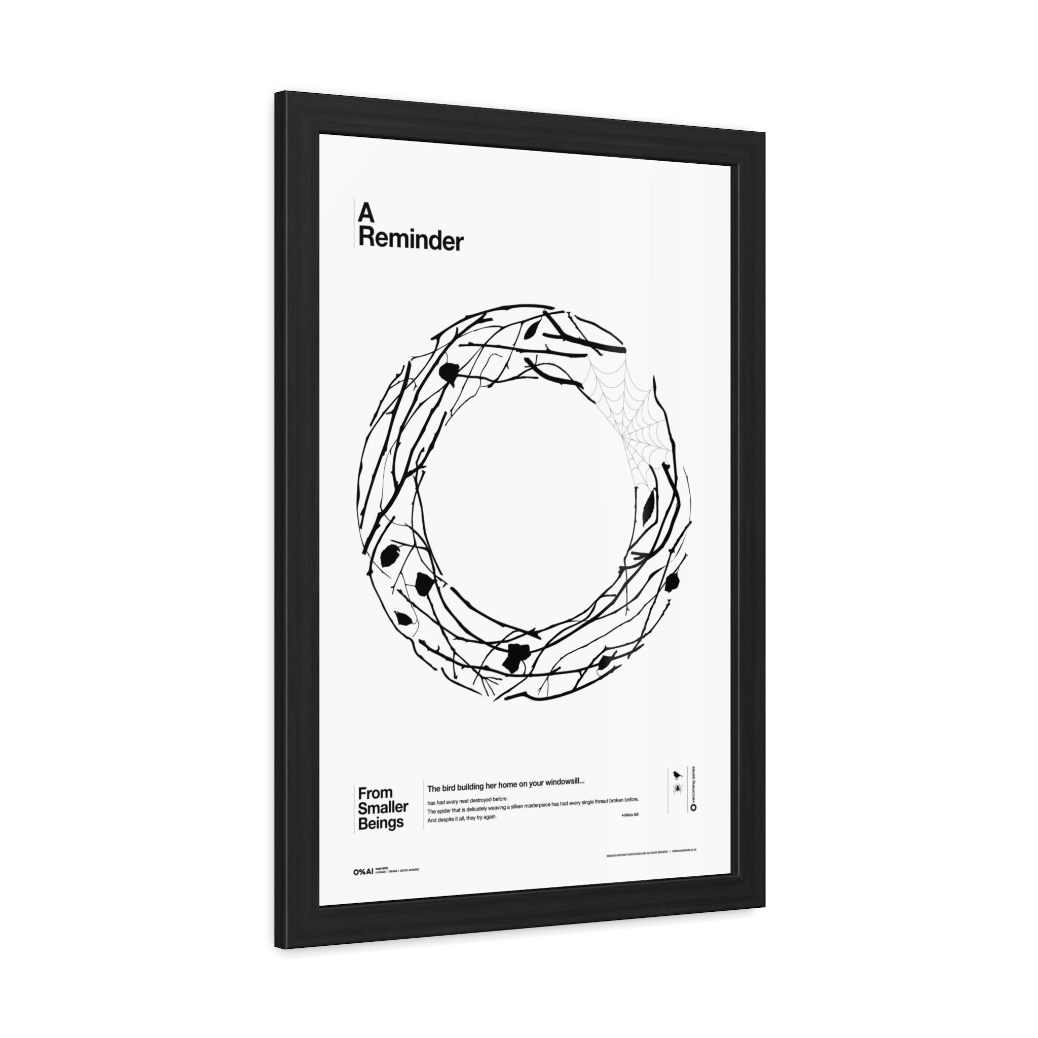 Framed Poster — Overcoming Series: "A Reminder From Smaller Beings"