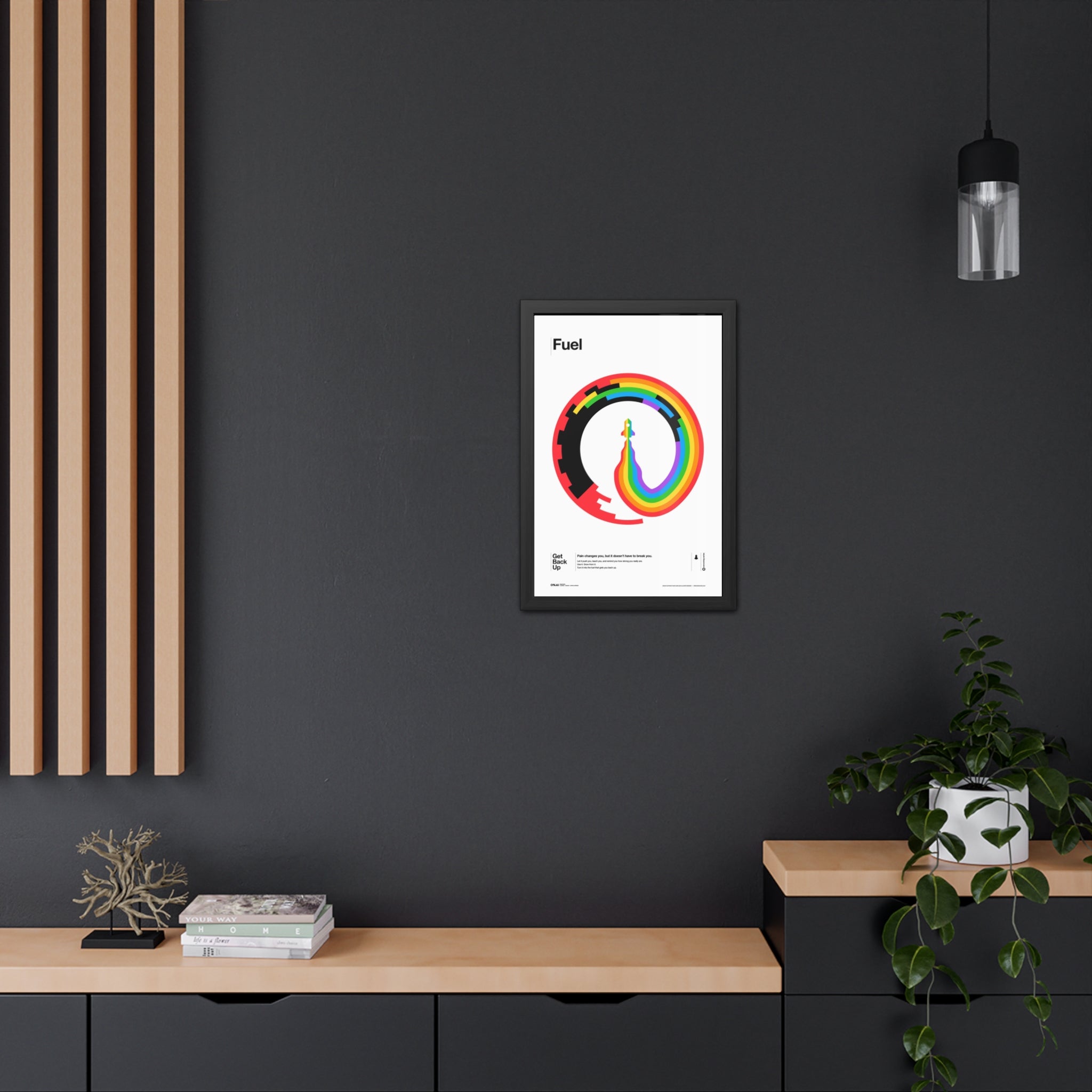 Framed Poster — Overcoming Series: “Pain changes you, but it doesn’t have to break you.”