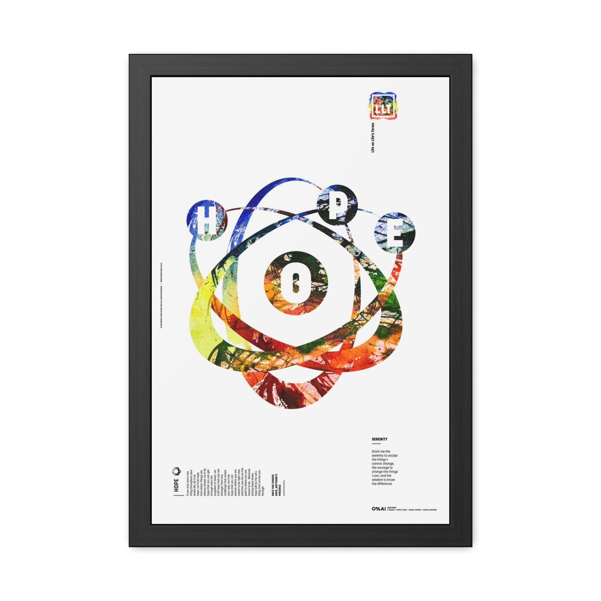 Framed Poster — Colorful Abstract Orbit Art Print