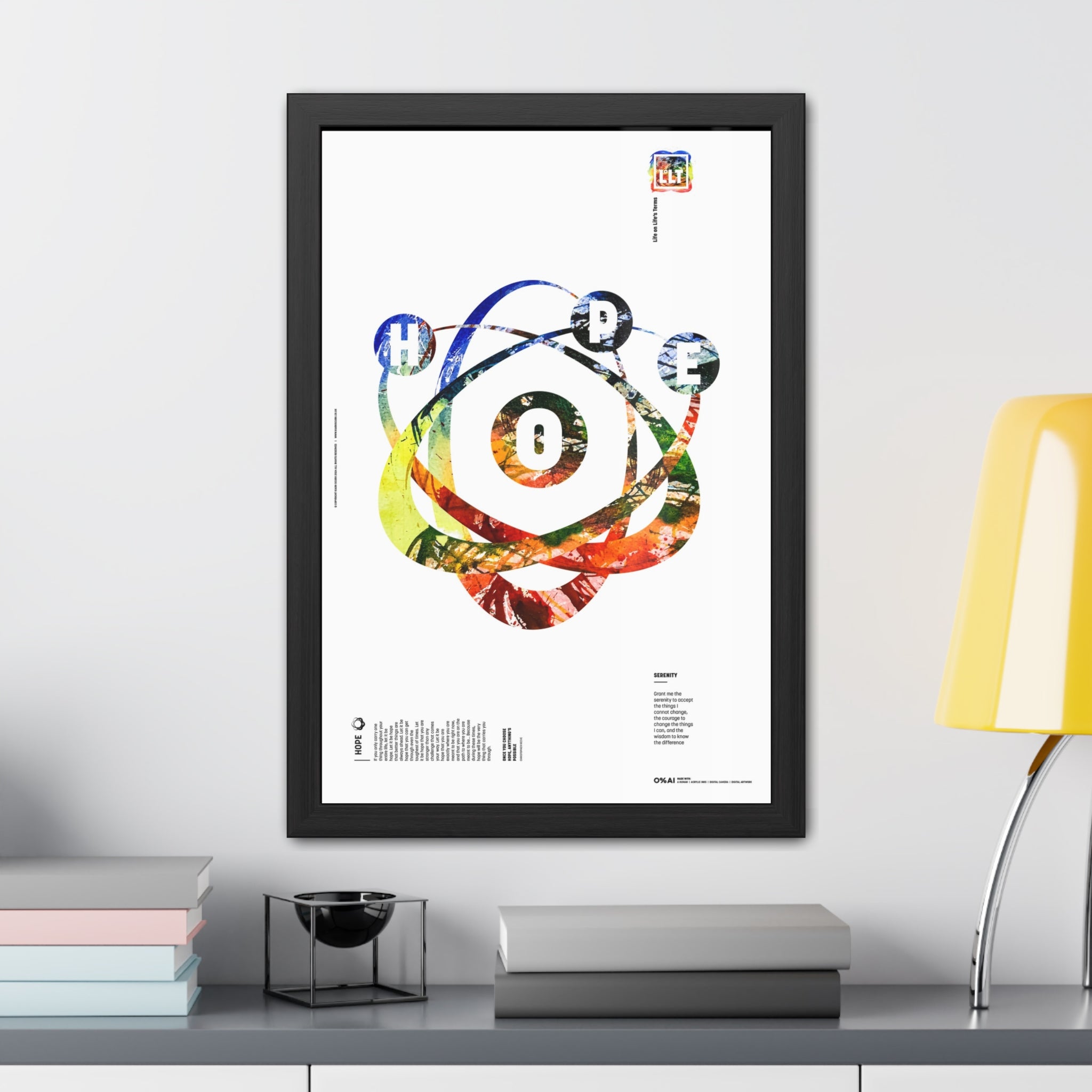 Framed Poster — Colorful Abstract Orbit Art Print