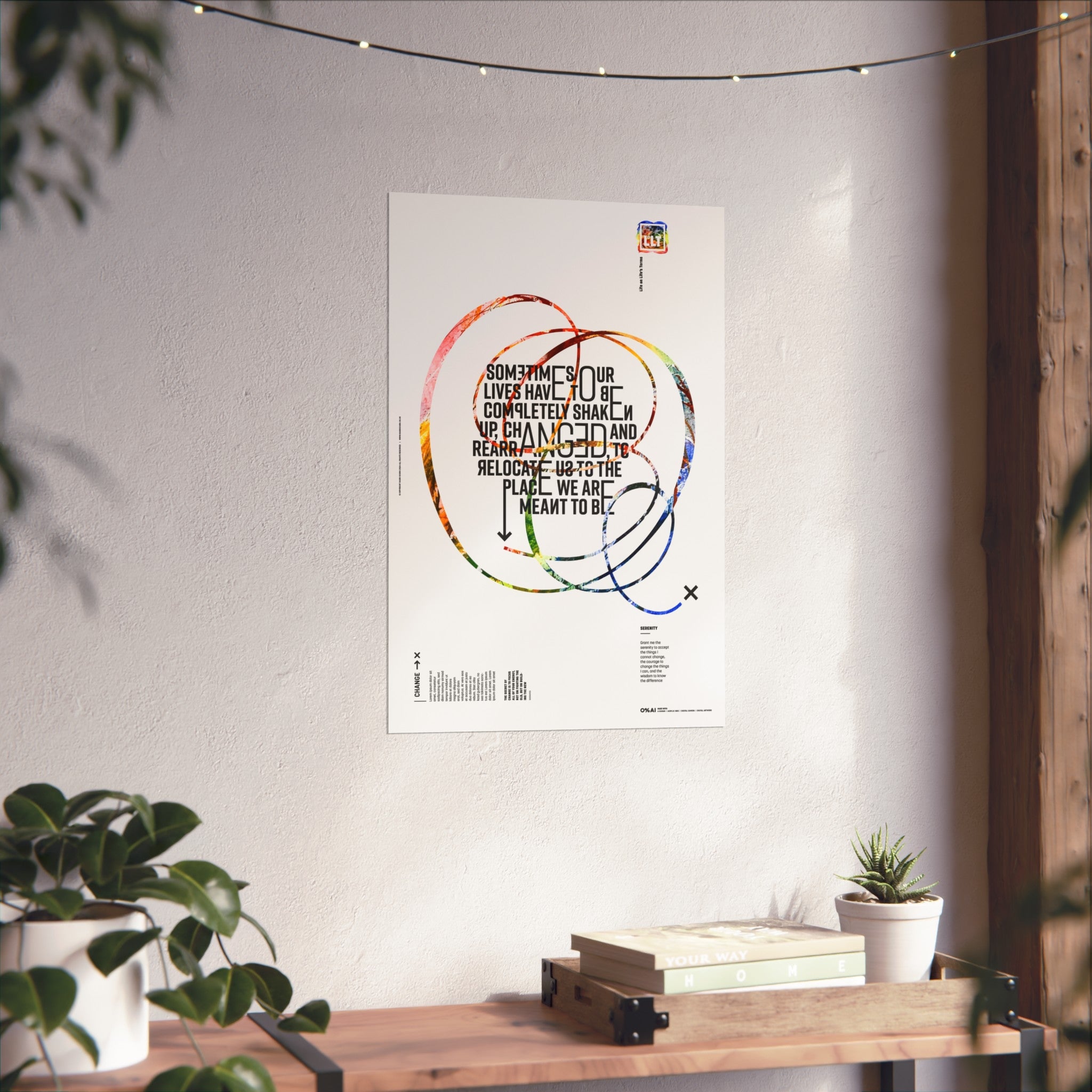 Fine Art Poster — Motivational Quote Abstract Swoosh Print