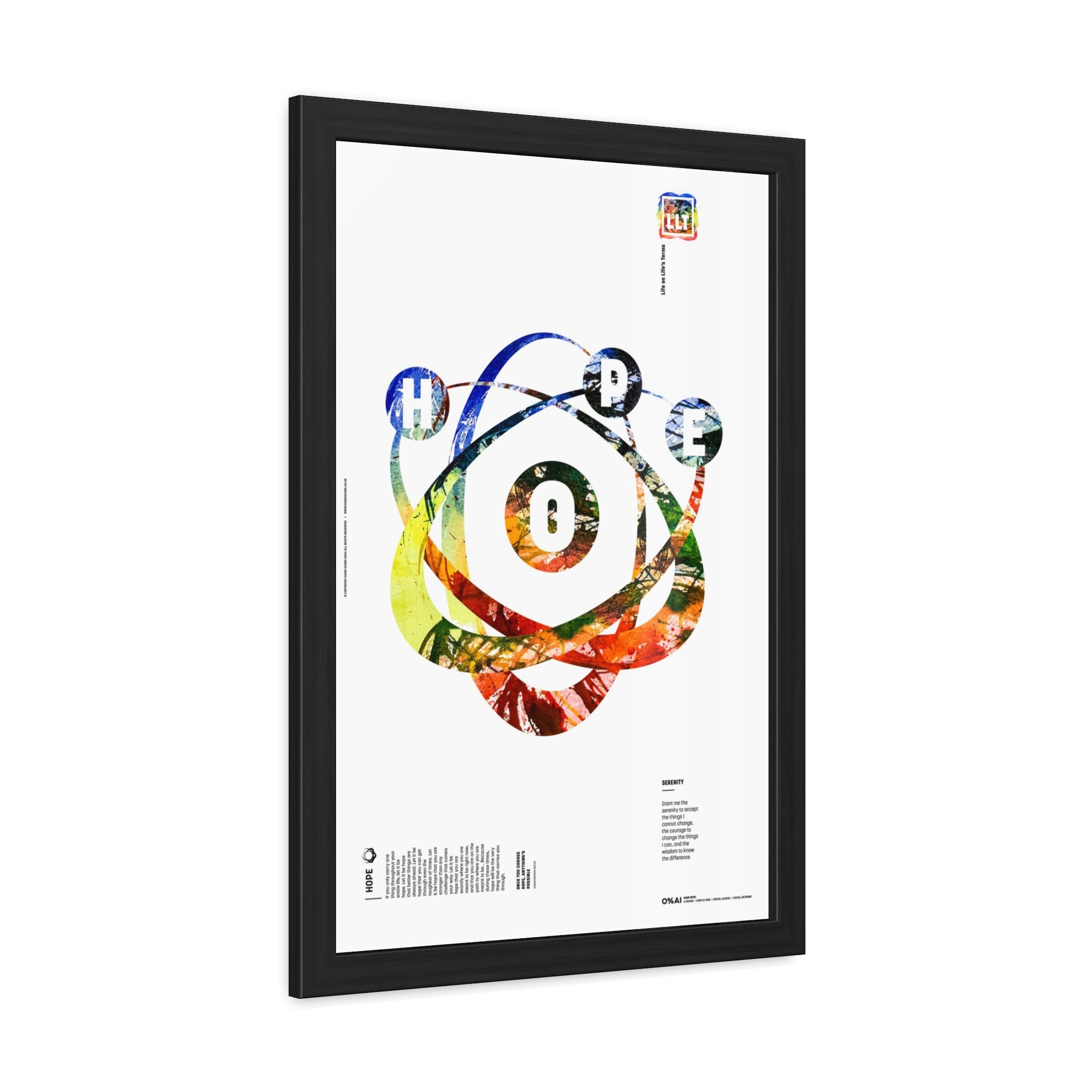 Framed Poster — Colorful Abstract Orbit Art Print