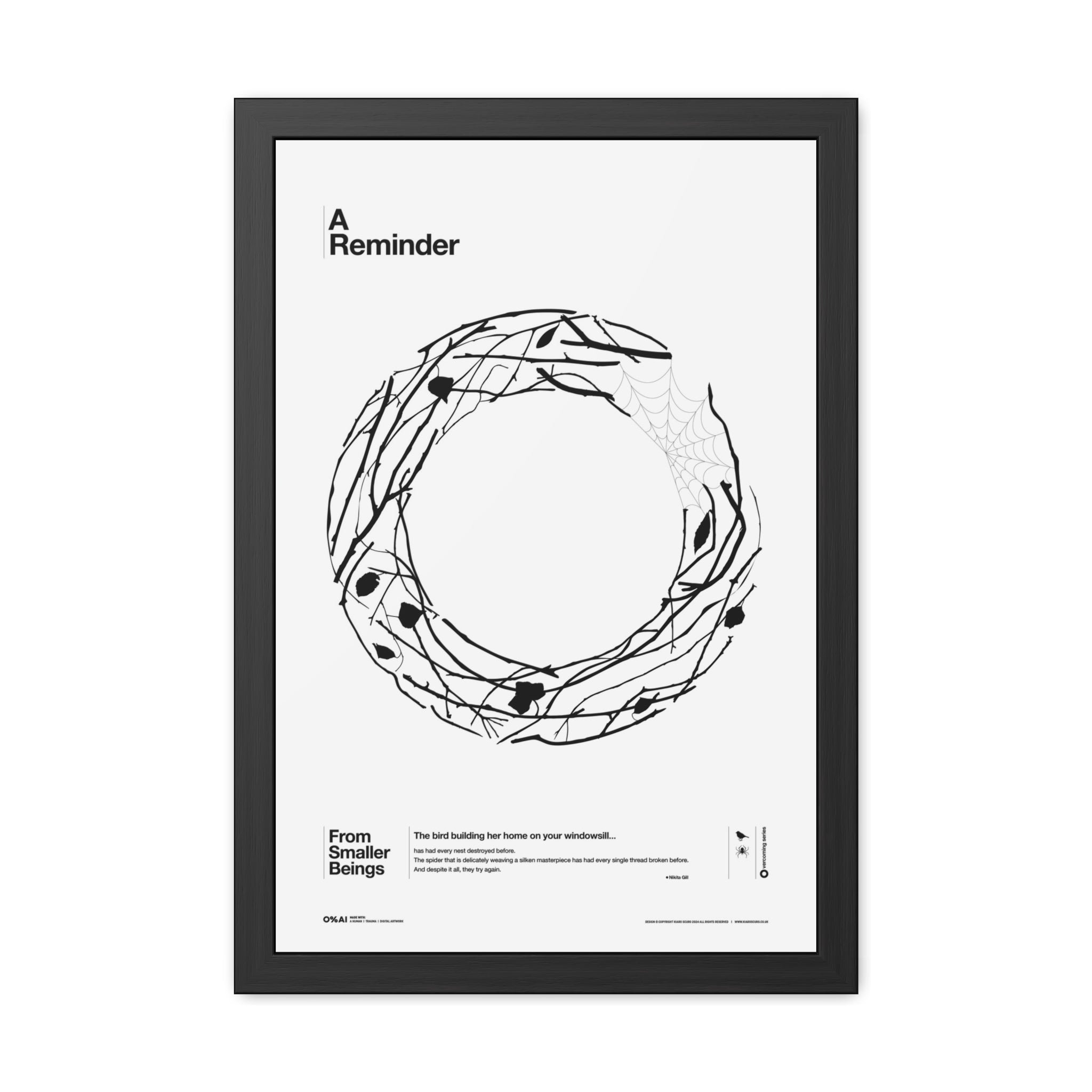 Framed Poster — Overcoming Series: "A Reminder From Smaller Beings"