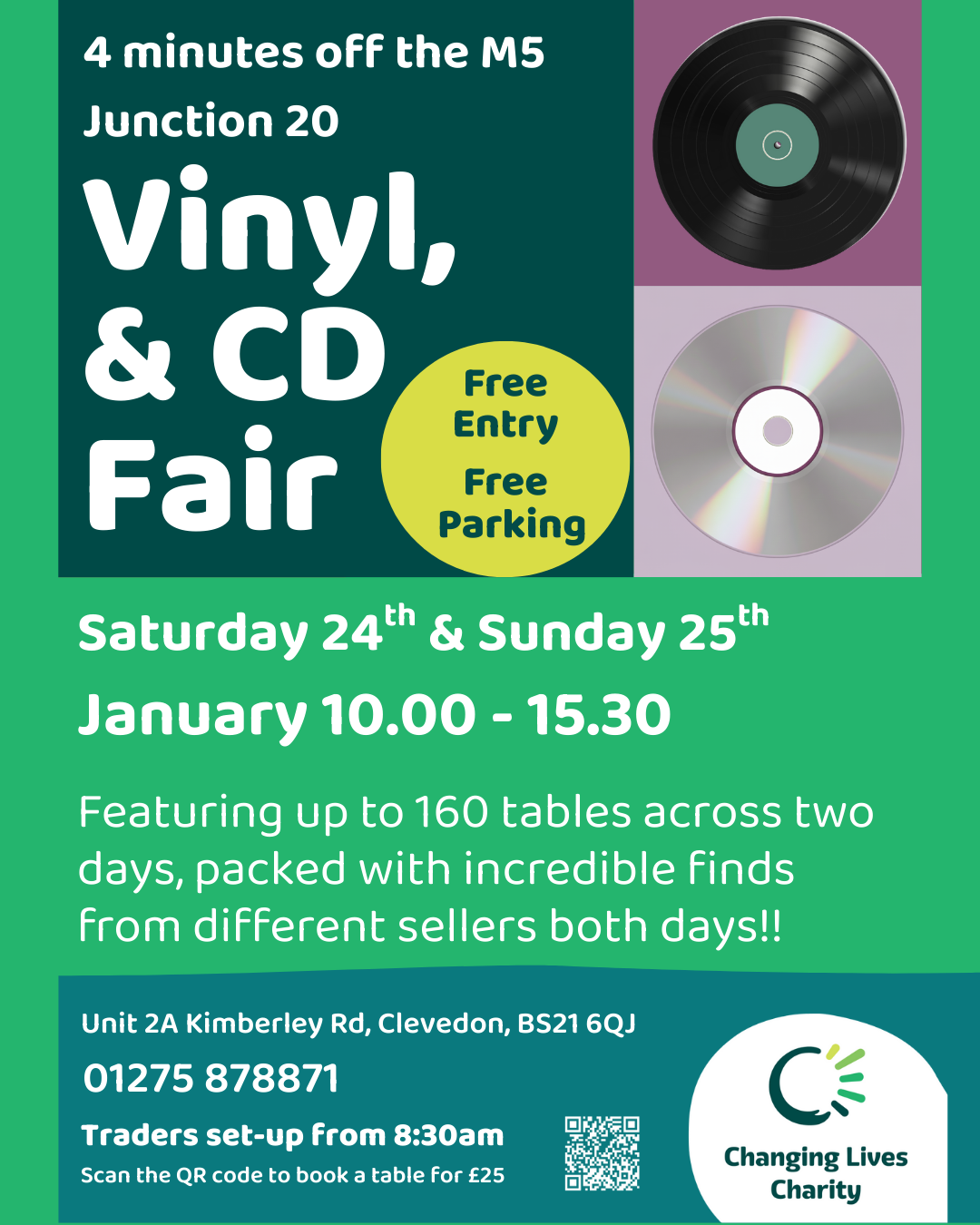 Seller spot at the Vinyl, CD & Book Fair