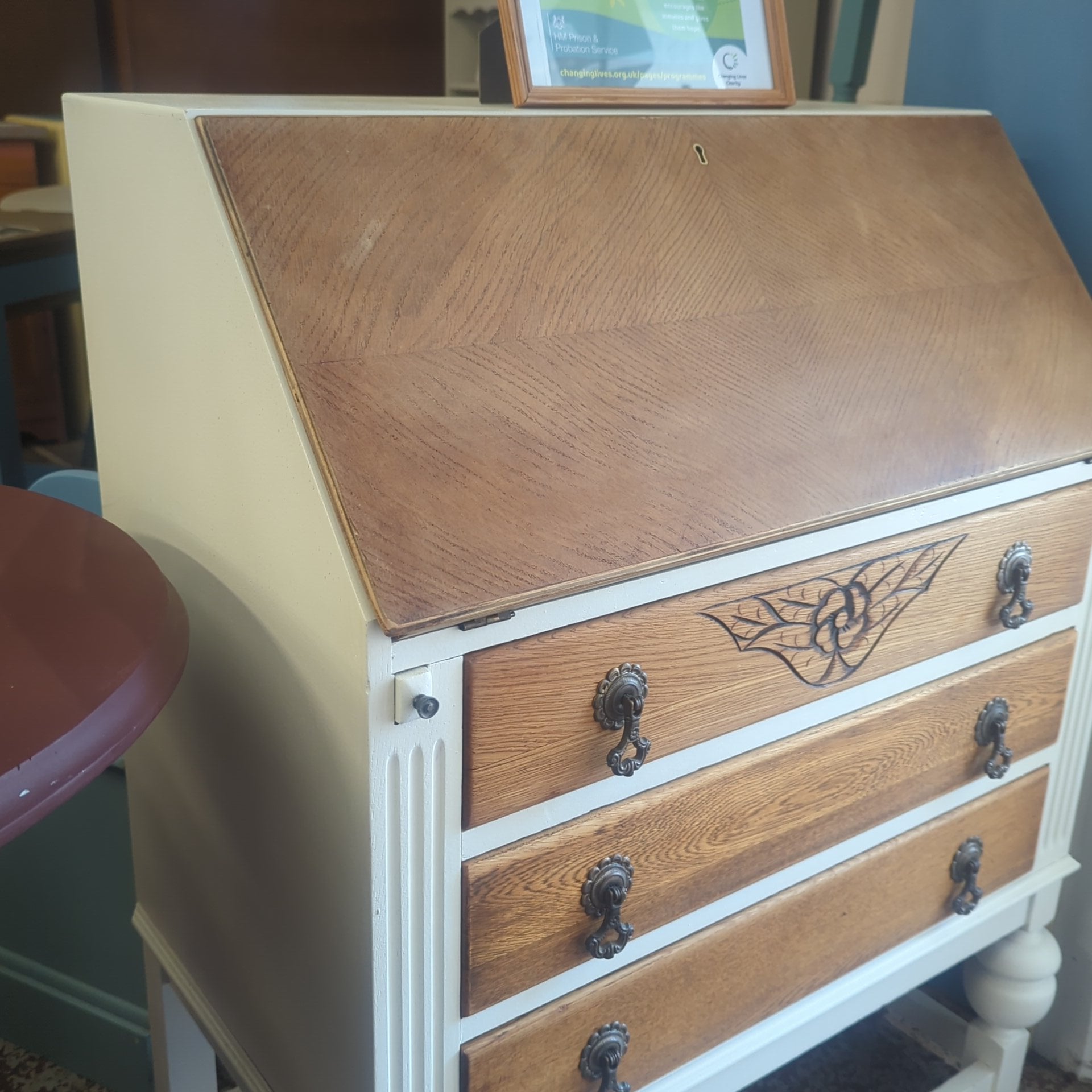 hand painted Bureau by HMP Bristol