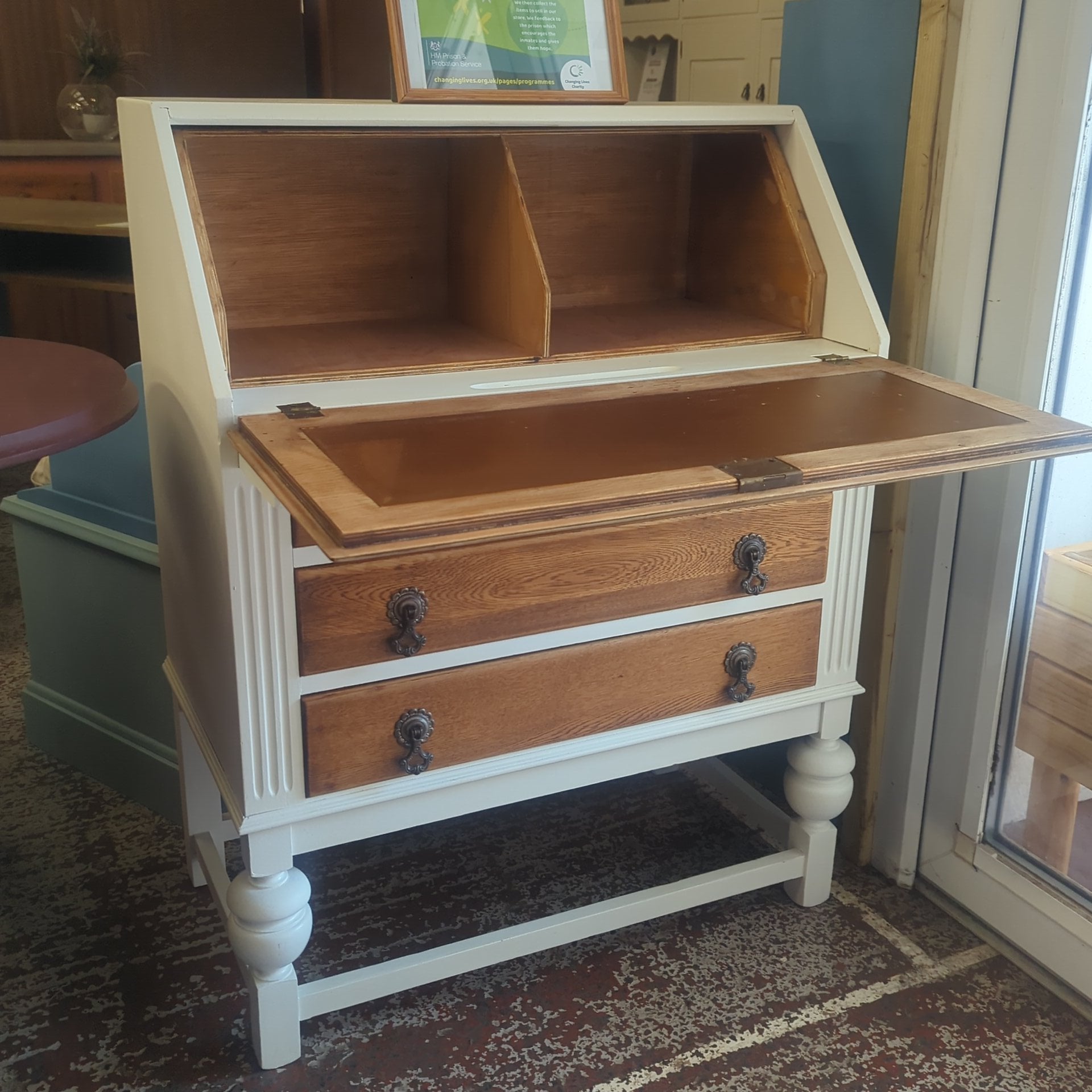 hand painted Bureau by HMP Bristol