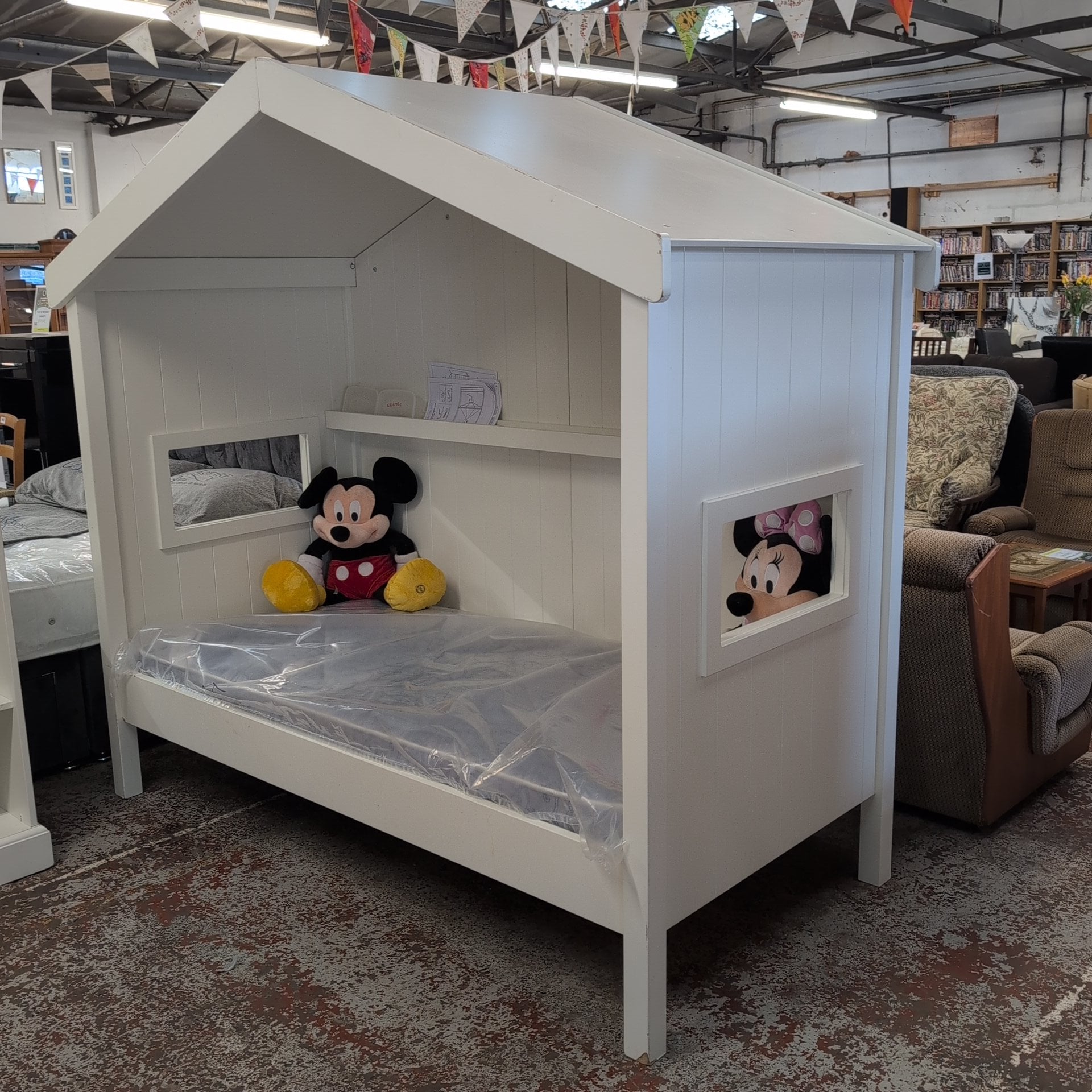 House Bed and Matching Wardrobe Set