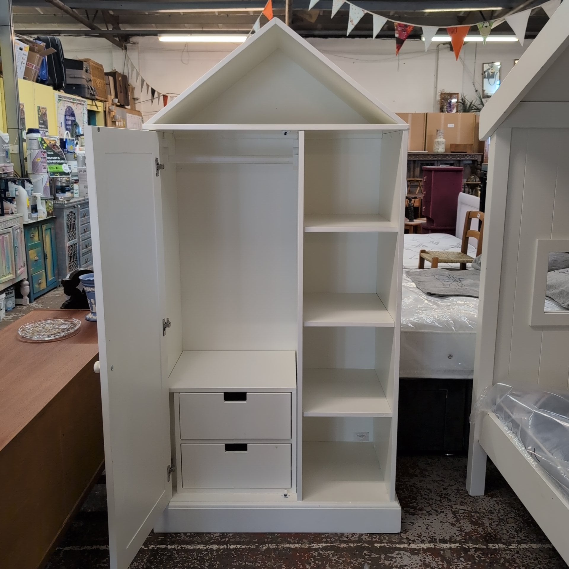 House Bed and Matching Wardrobe Set