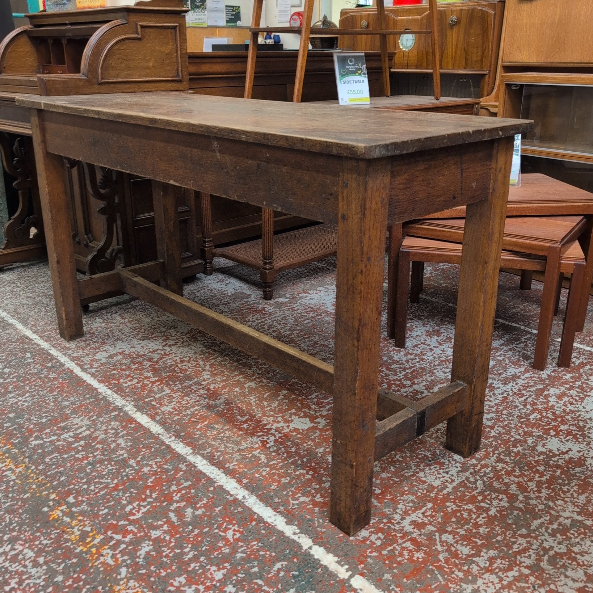 Antique Industrial Workbench / Joiner's Bench – Stamped "U of B"