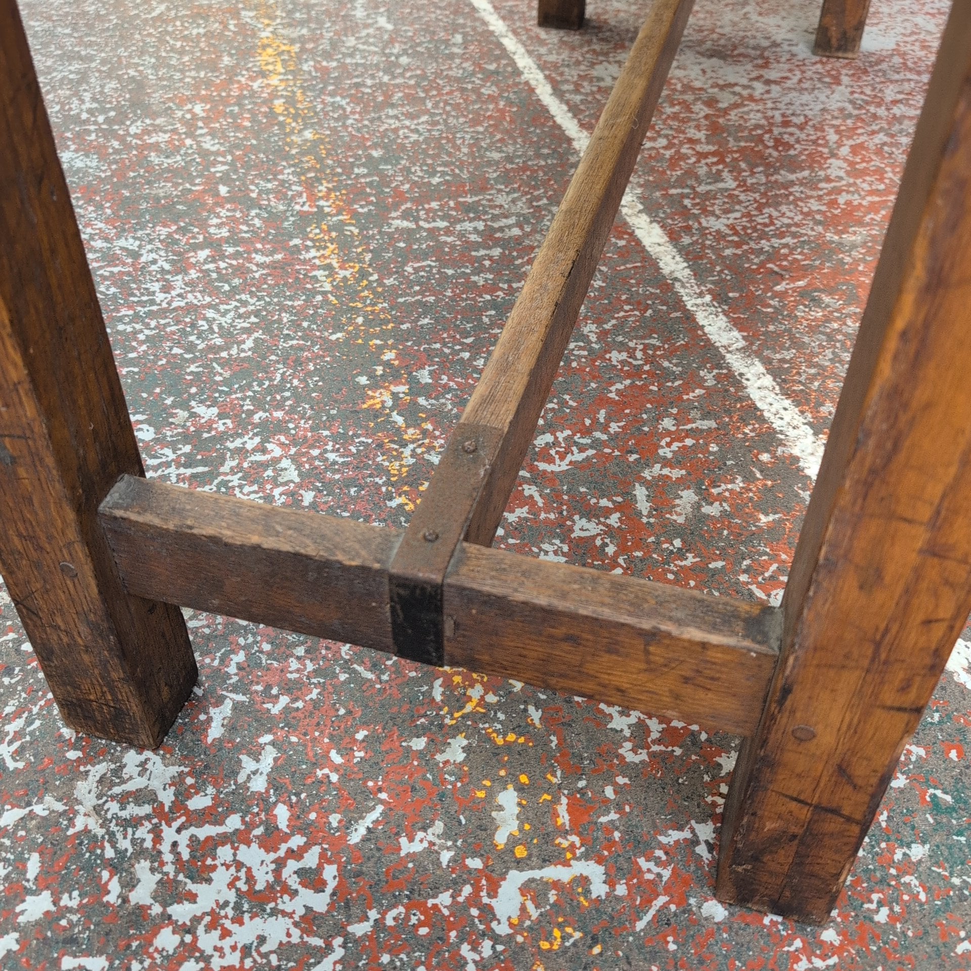 Antique Industrial Workbench / Joiner's Bench – Stamped "U of B"