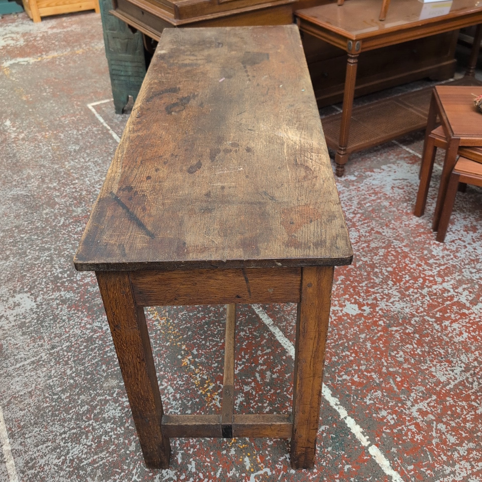 Antique Industrial Workbench / Joiner's Bench – Stamped "U of B"