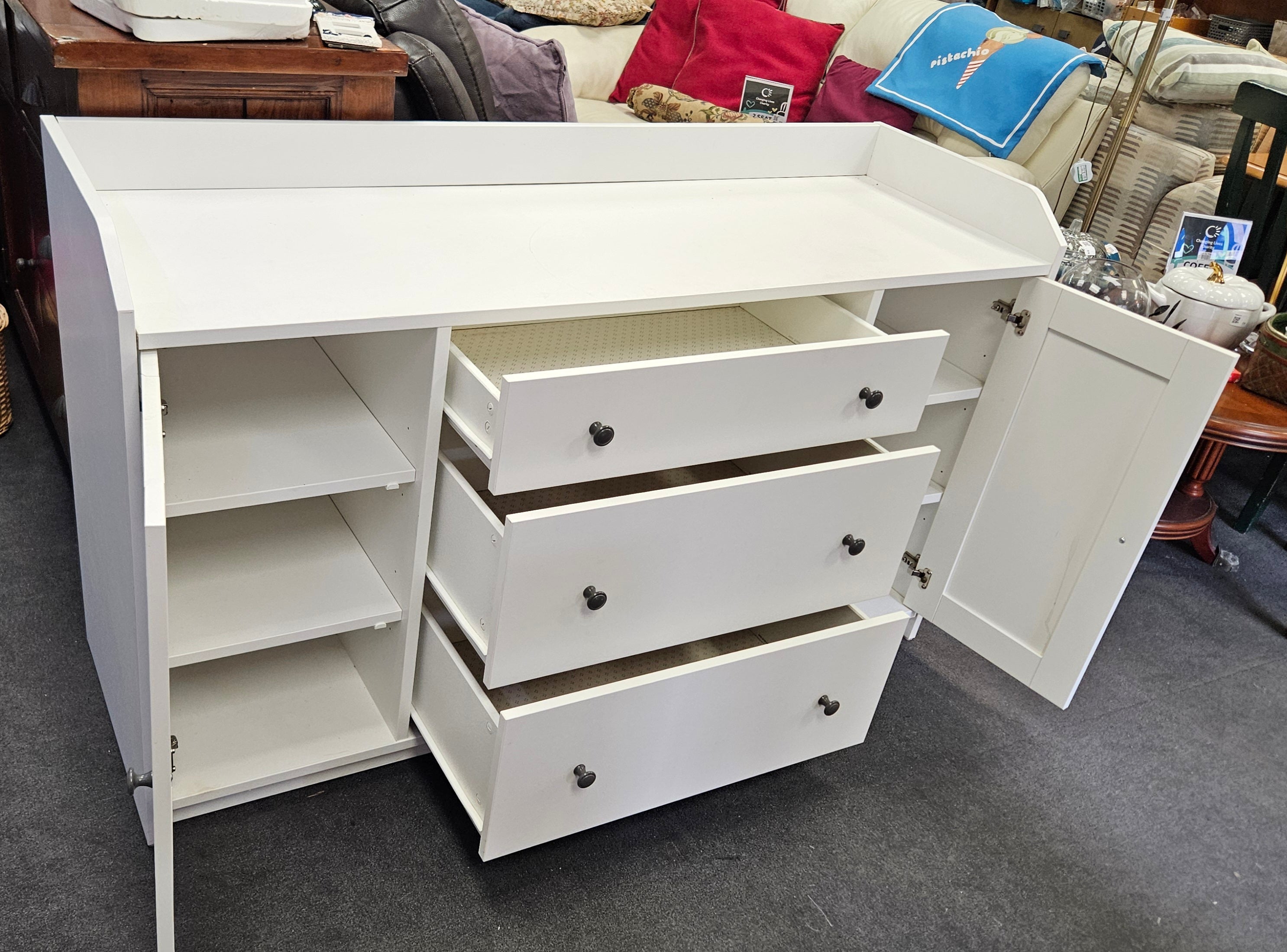 White sideboard
