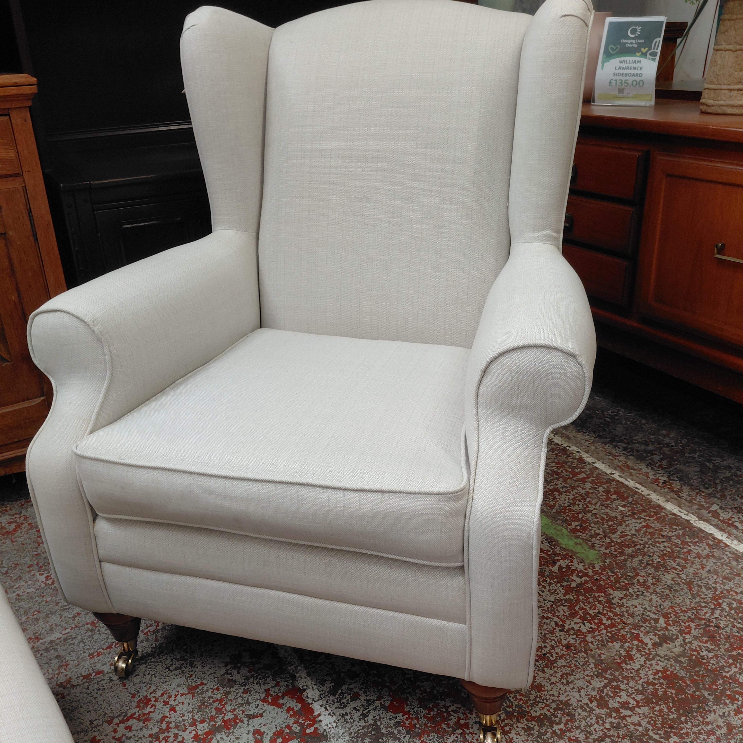 Fireside Armchair And Foot Stool