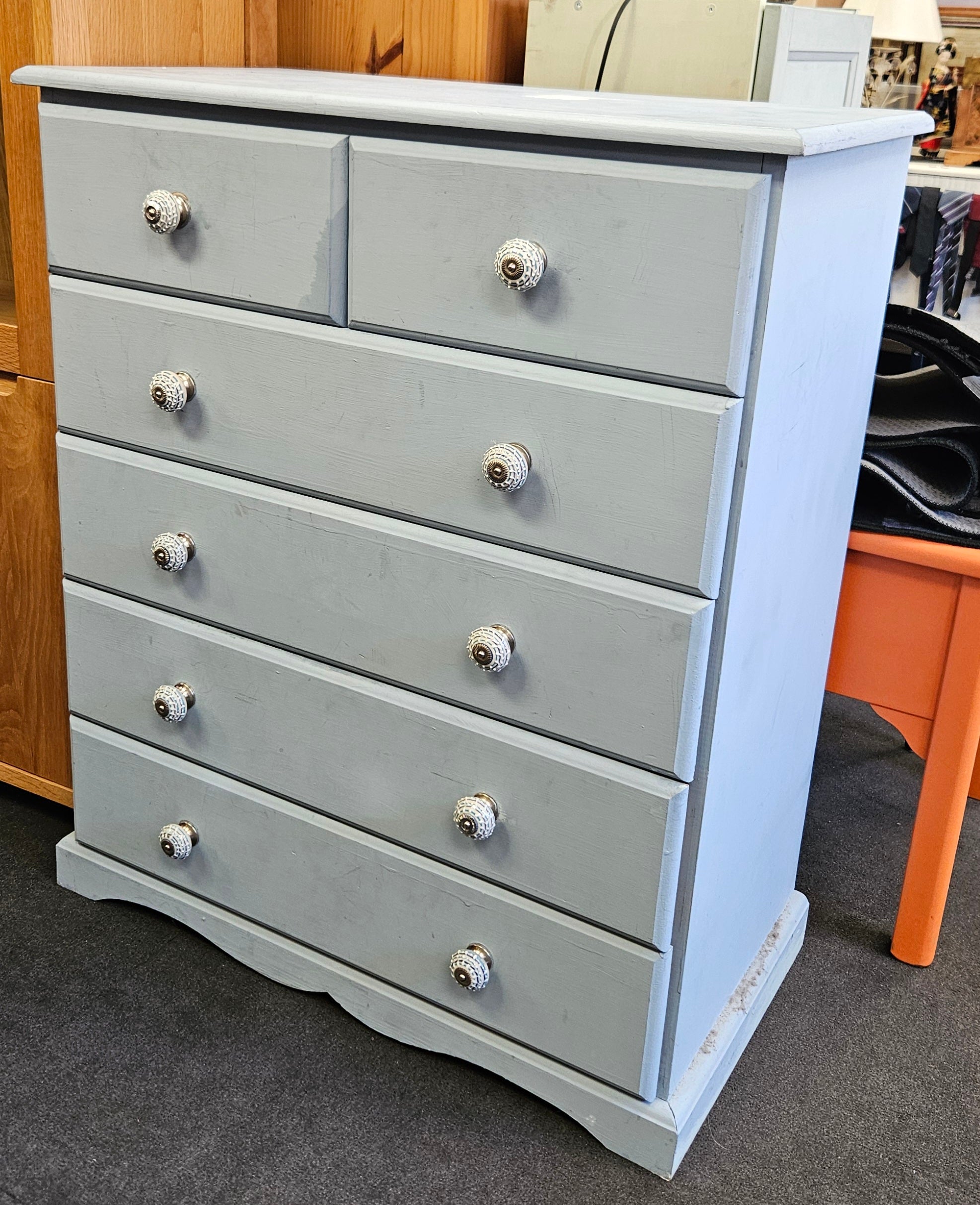 Painted chest of drawers
