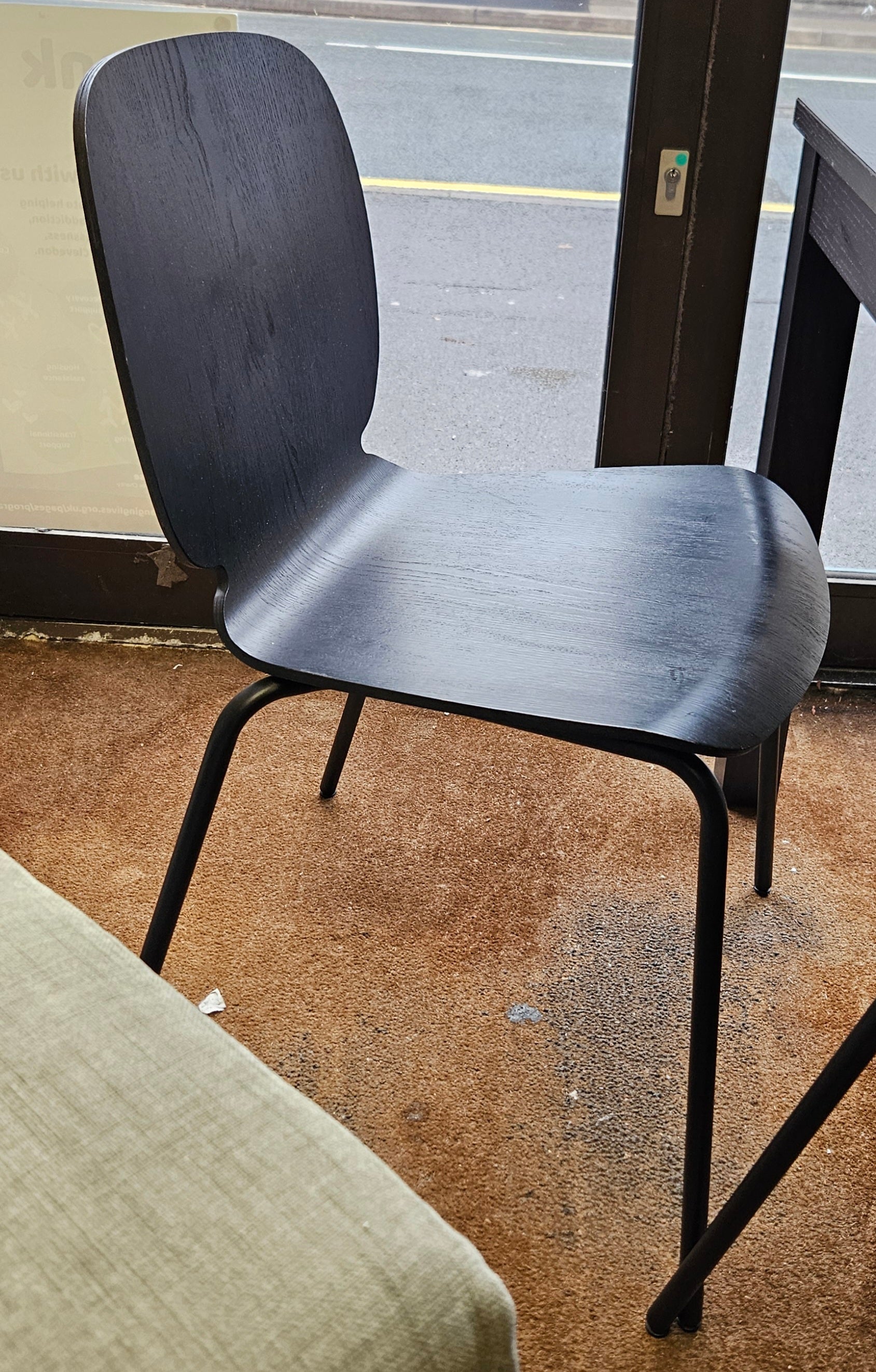 Black table and chairs