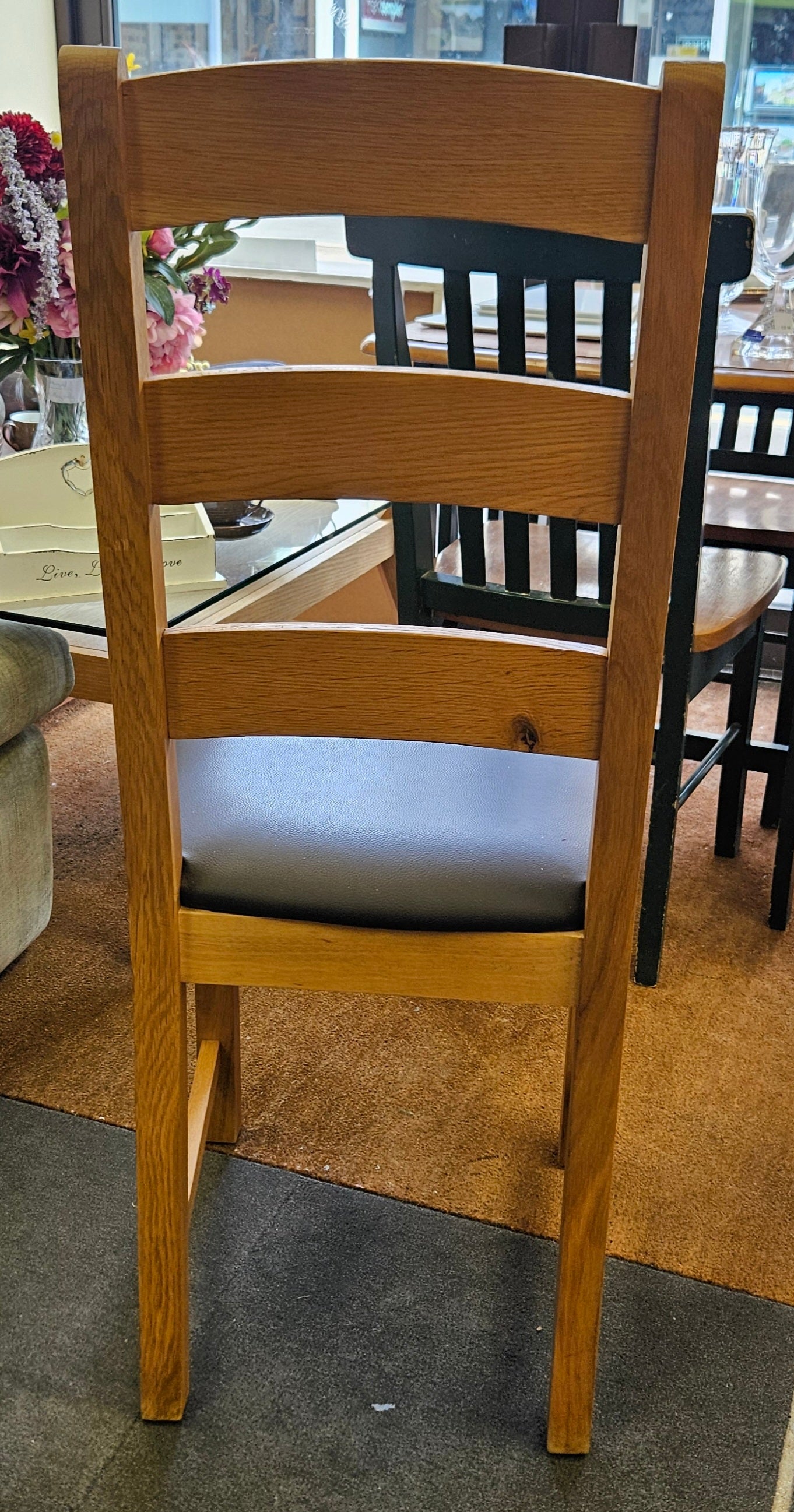 Oak table and four chairs