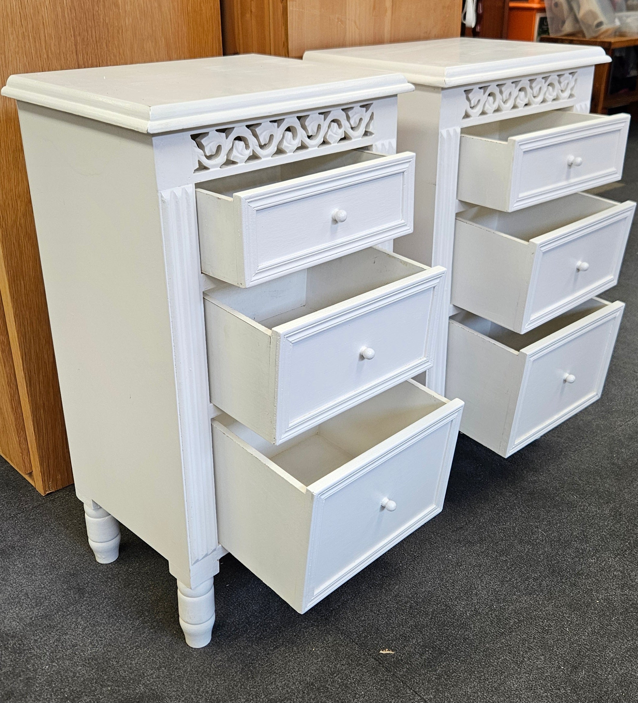 Pair of bedside cabinets