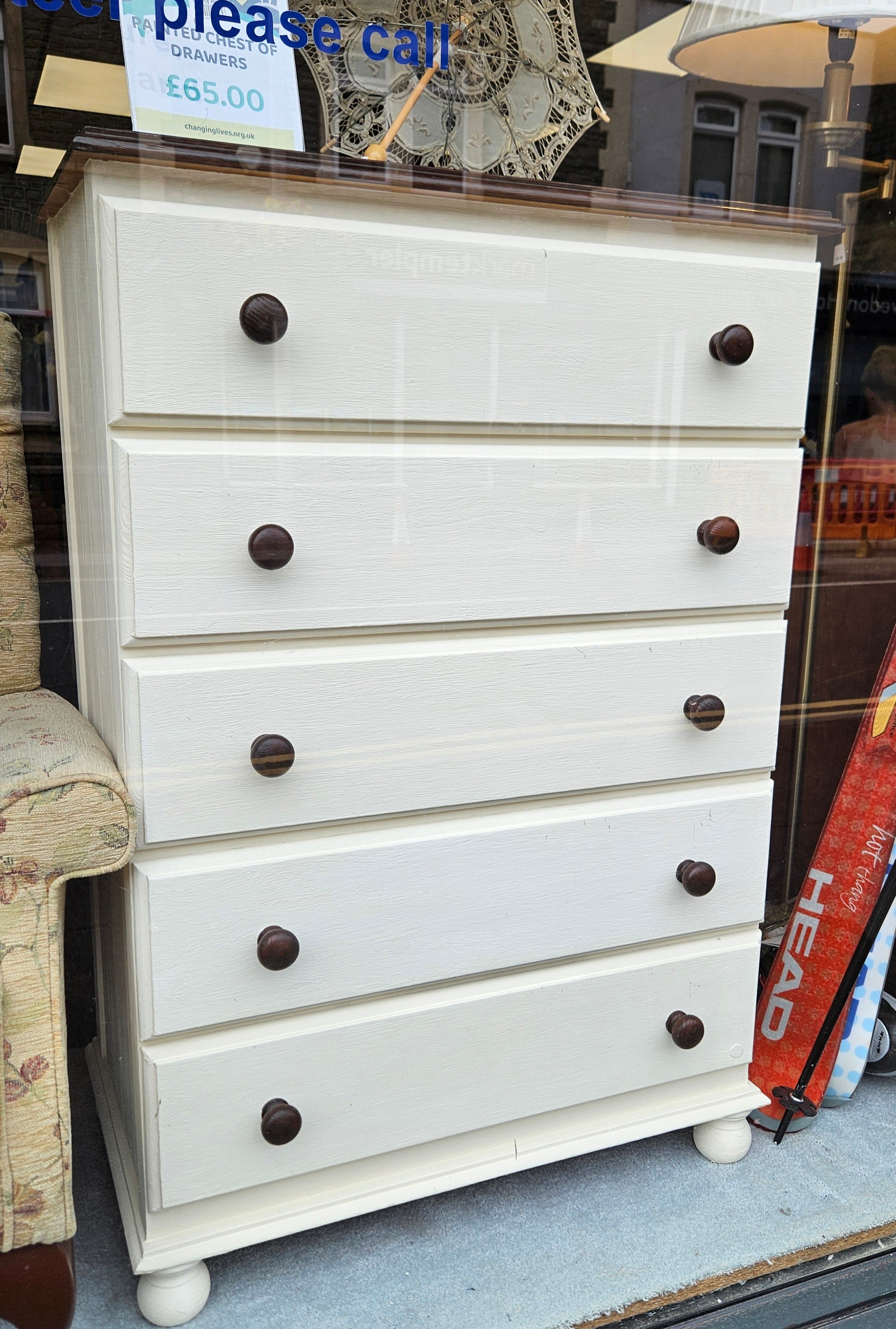 Painted chest of drawers