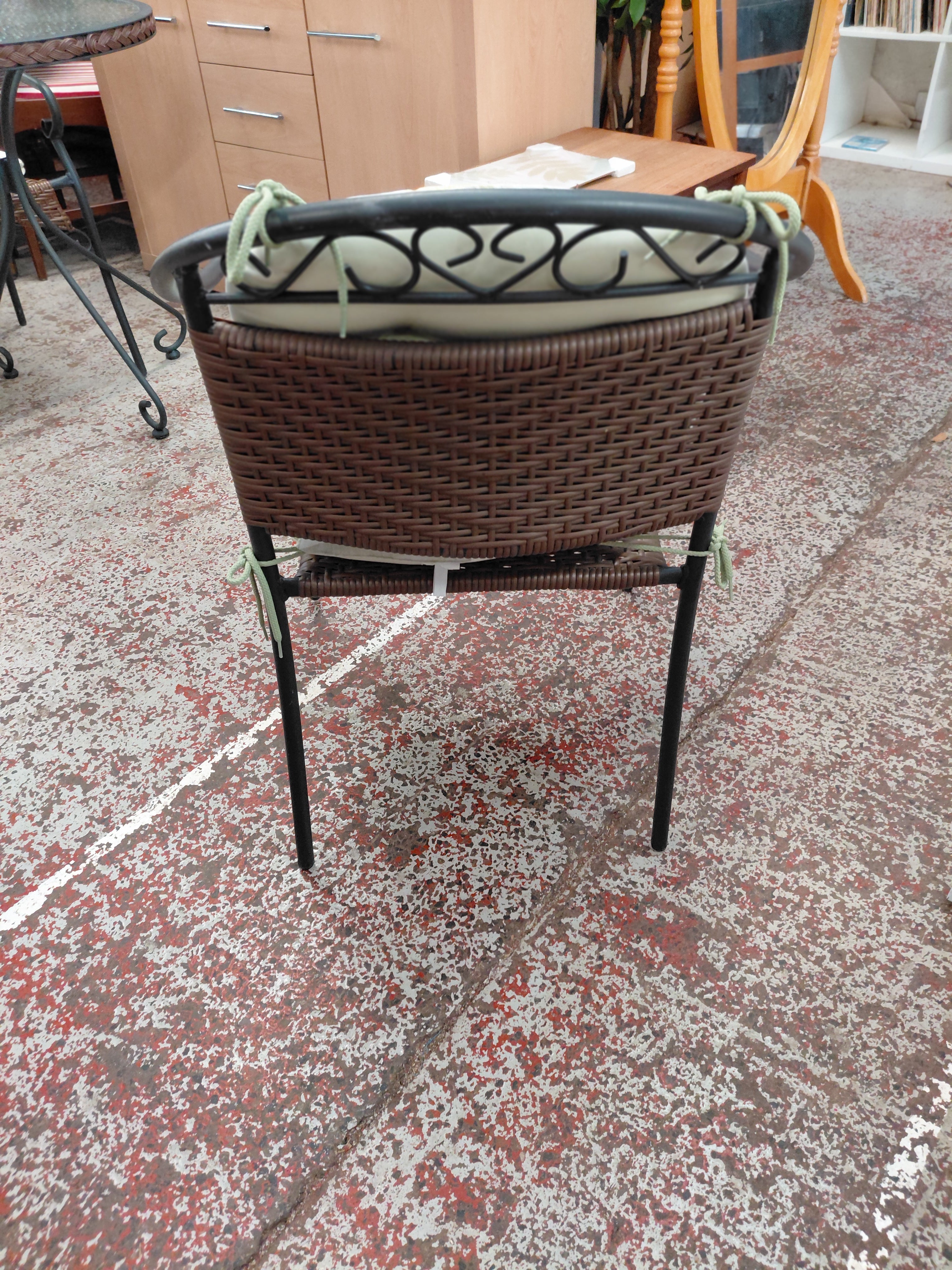 Glass Table Top Patio And Two Chairs