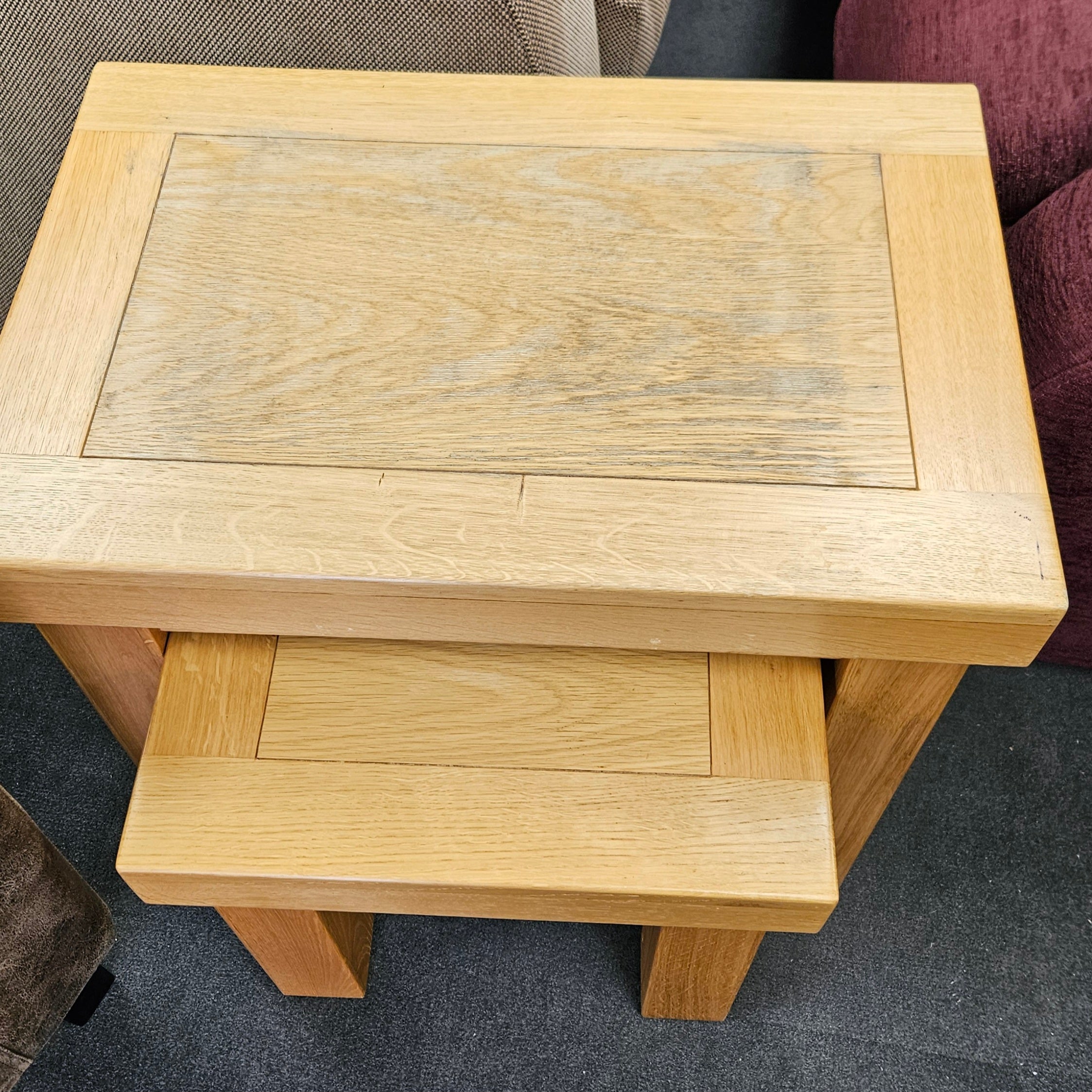 Oak nest of tables