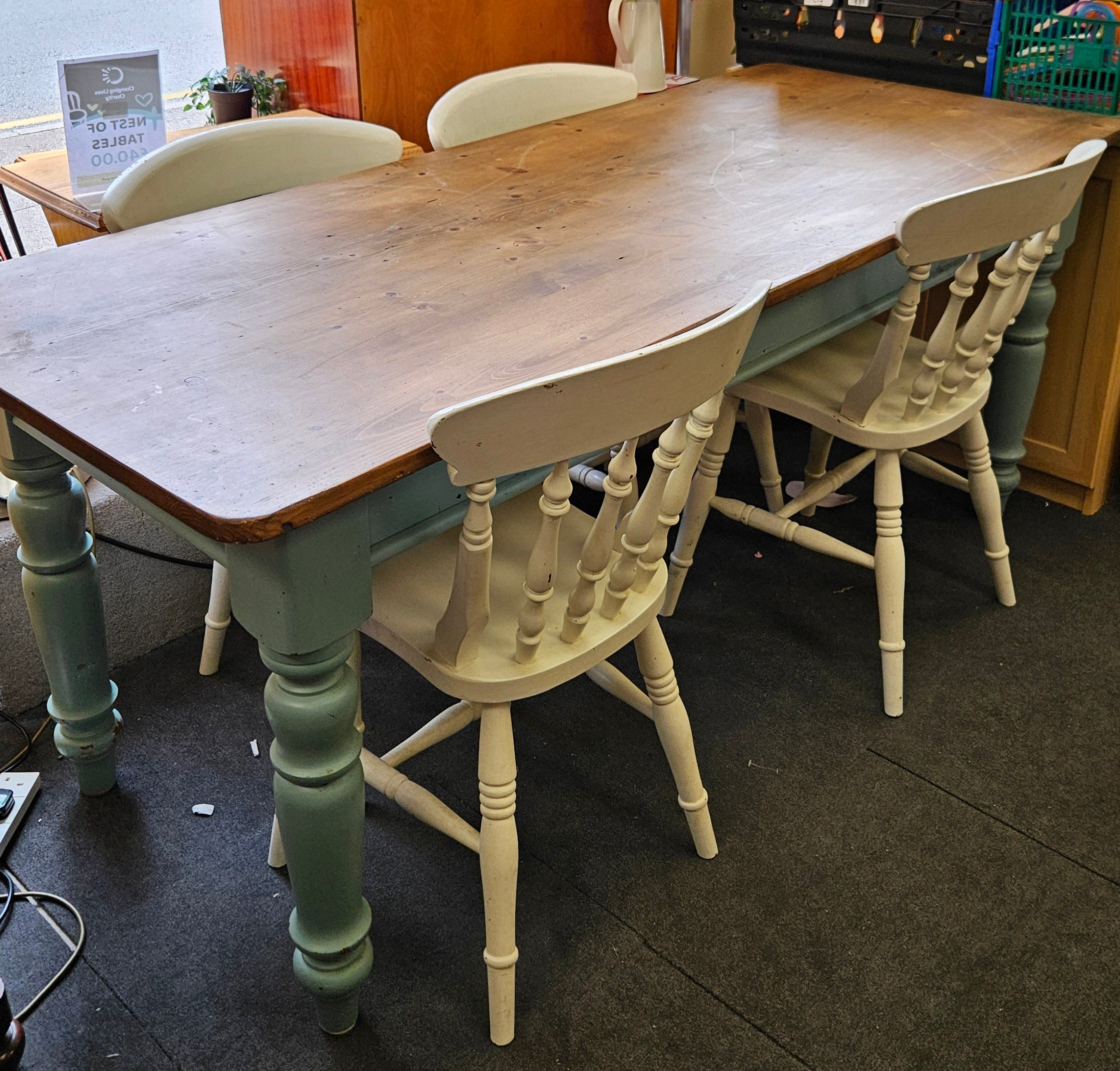 Farmhouse table and chairs