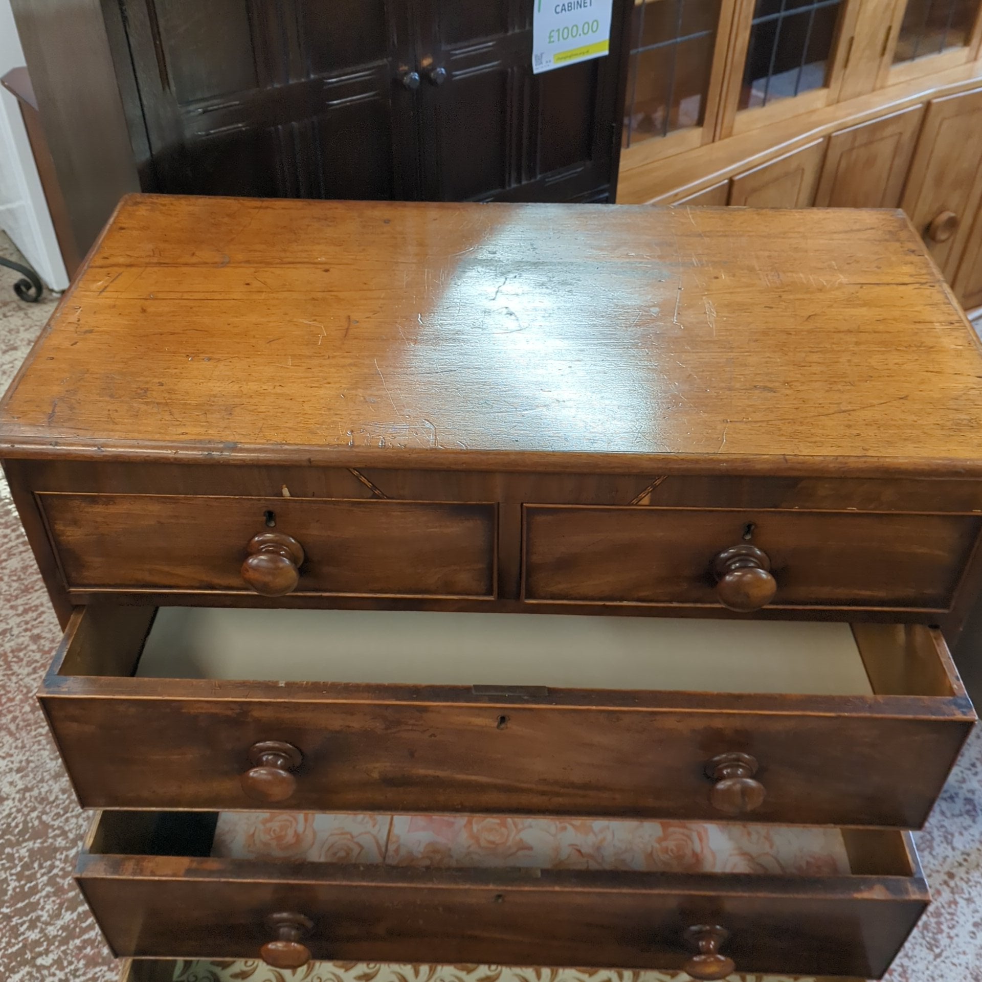 Large Old Oak Chest Of Drawers