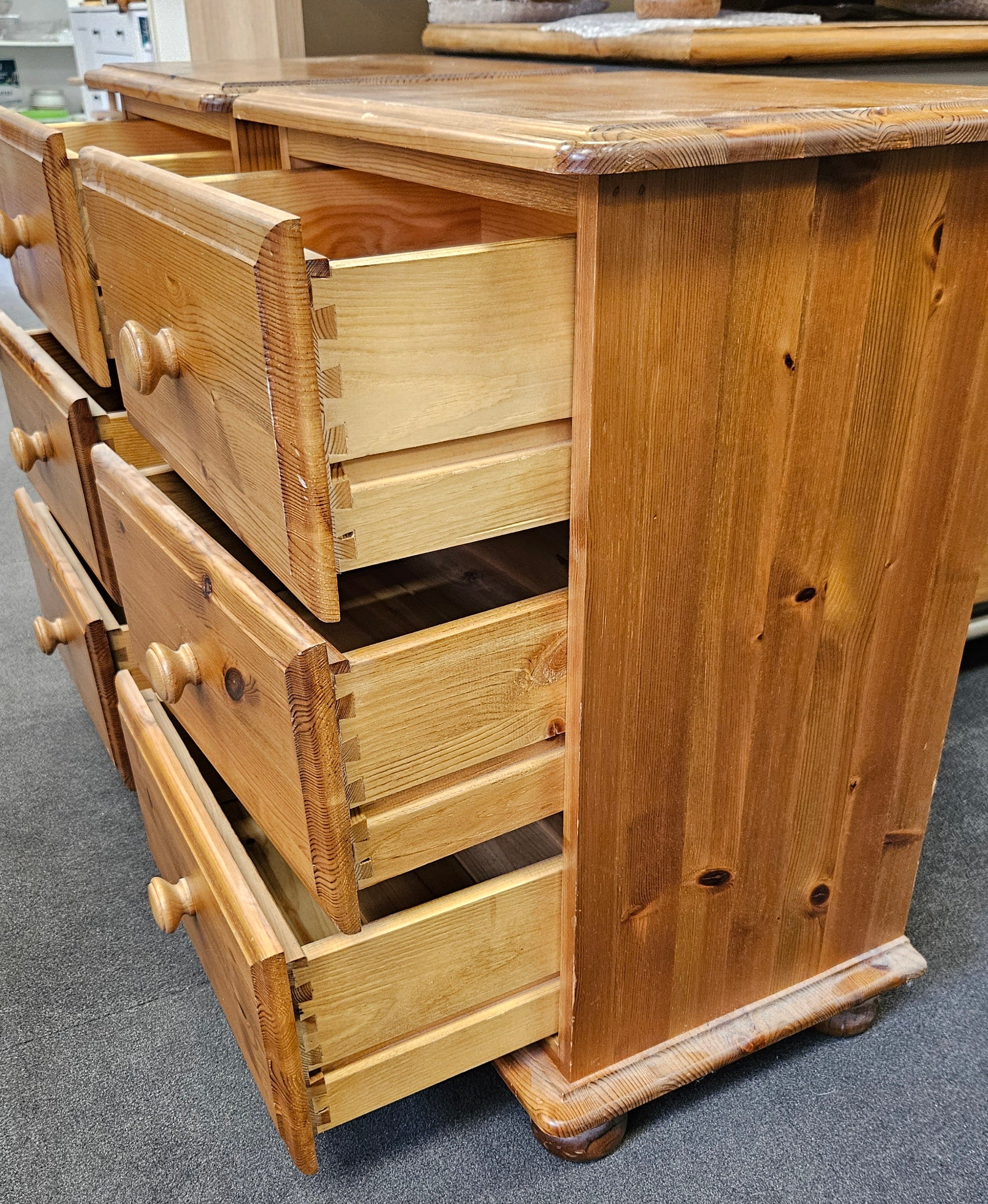 Pair of pine bedside cabinets