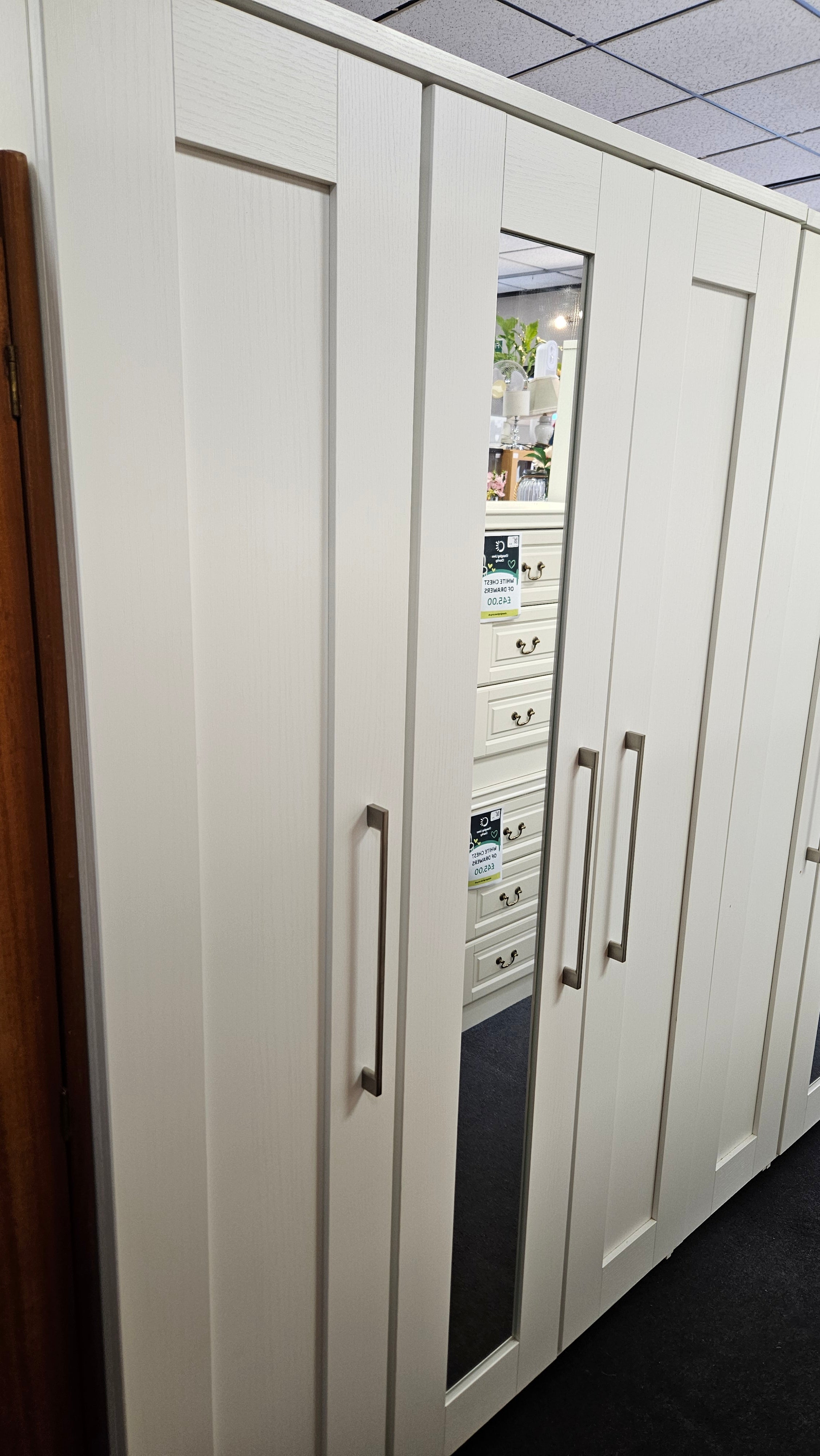 Triple white wardrobe