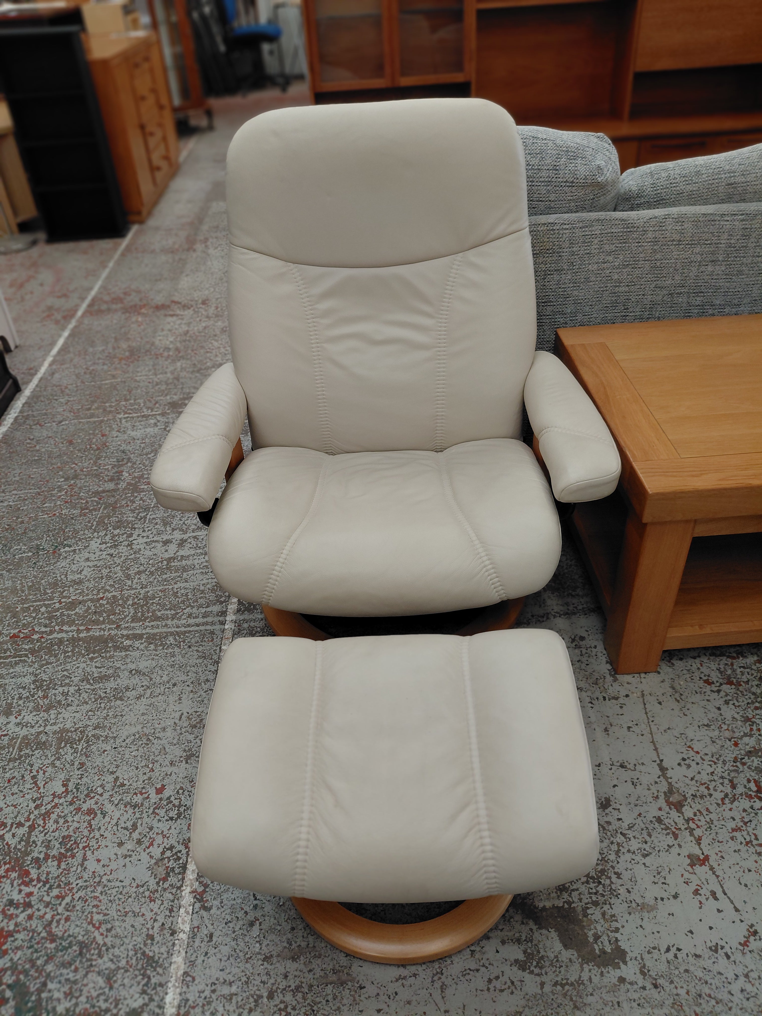 Leather Chair And Stool