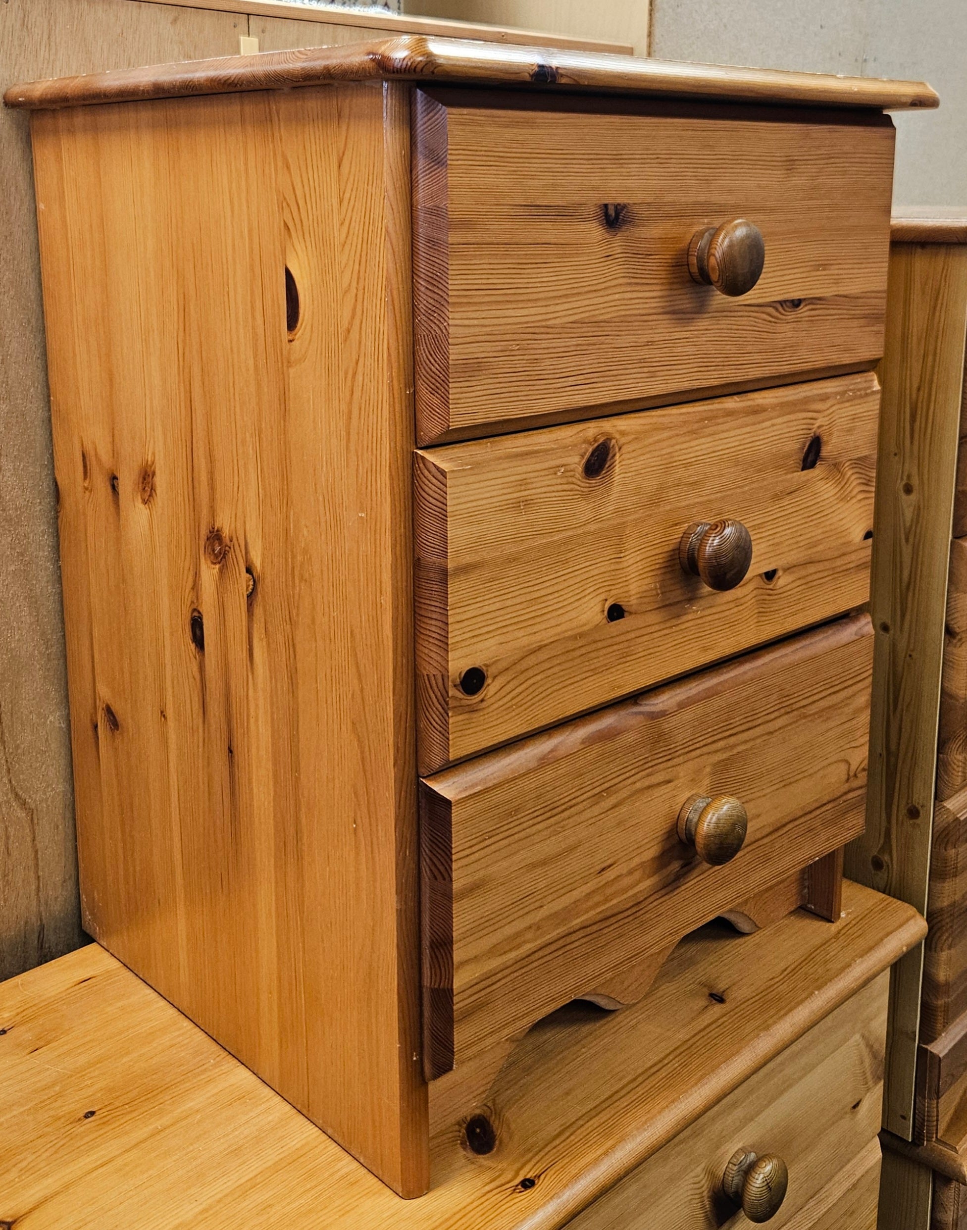 Pine bedside cabinet