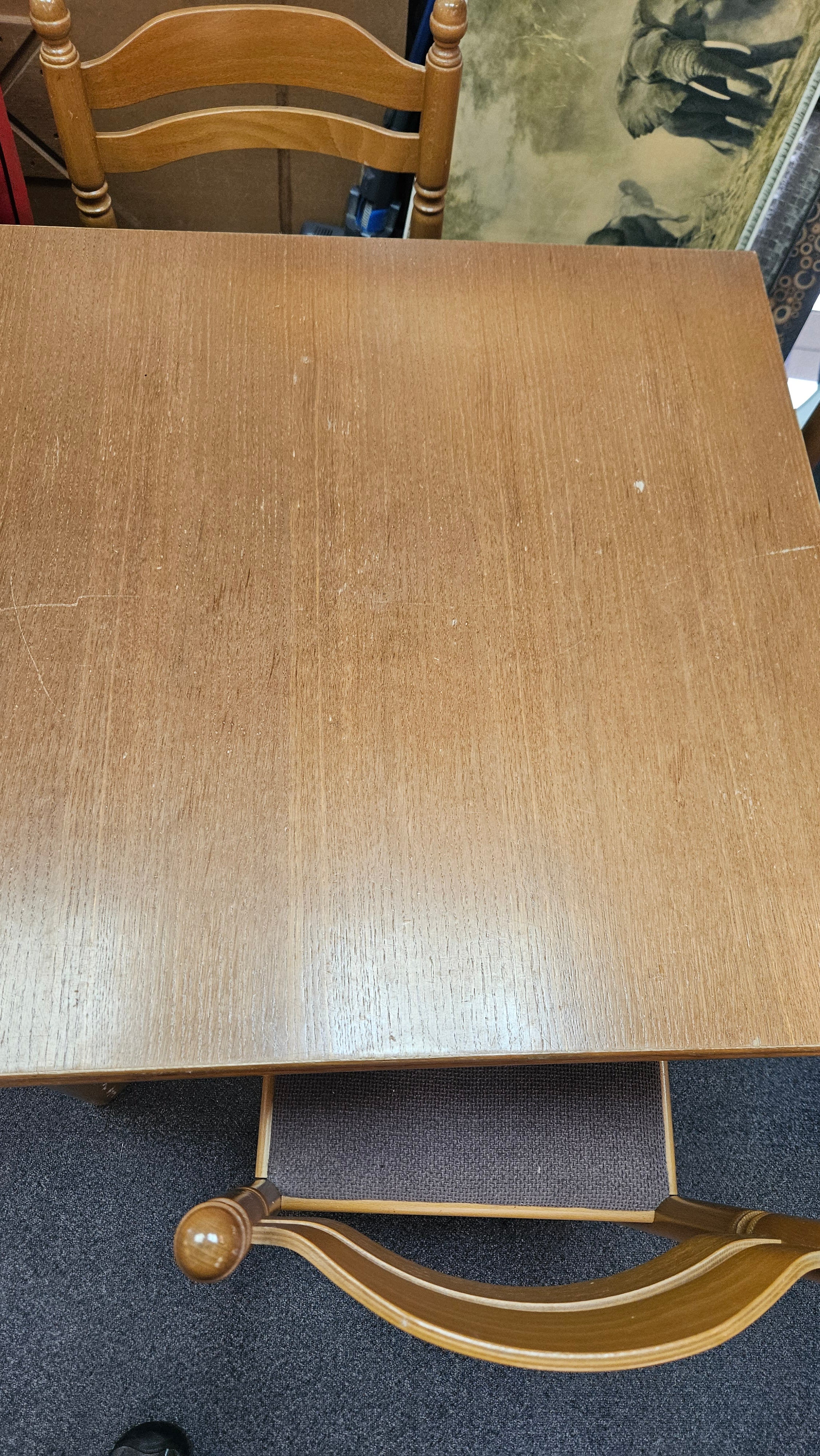 Extending table and chairs