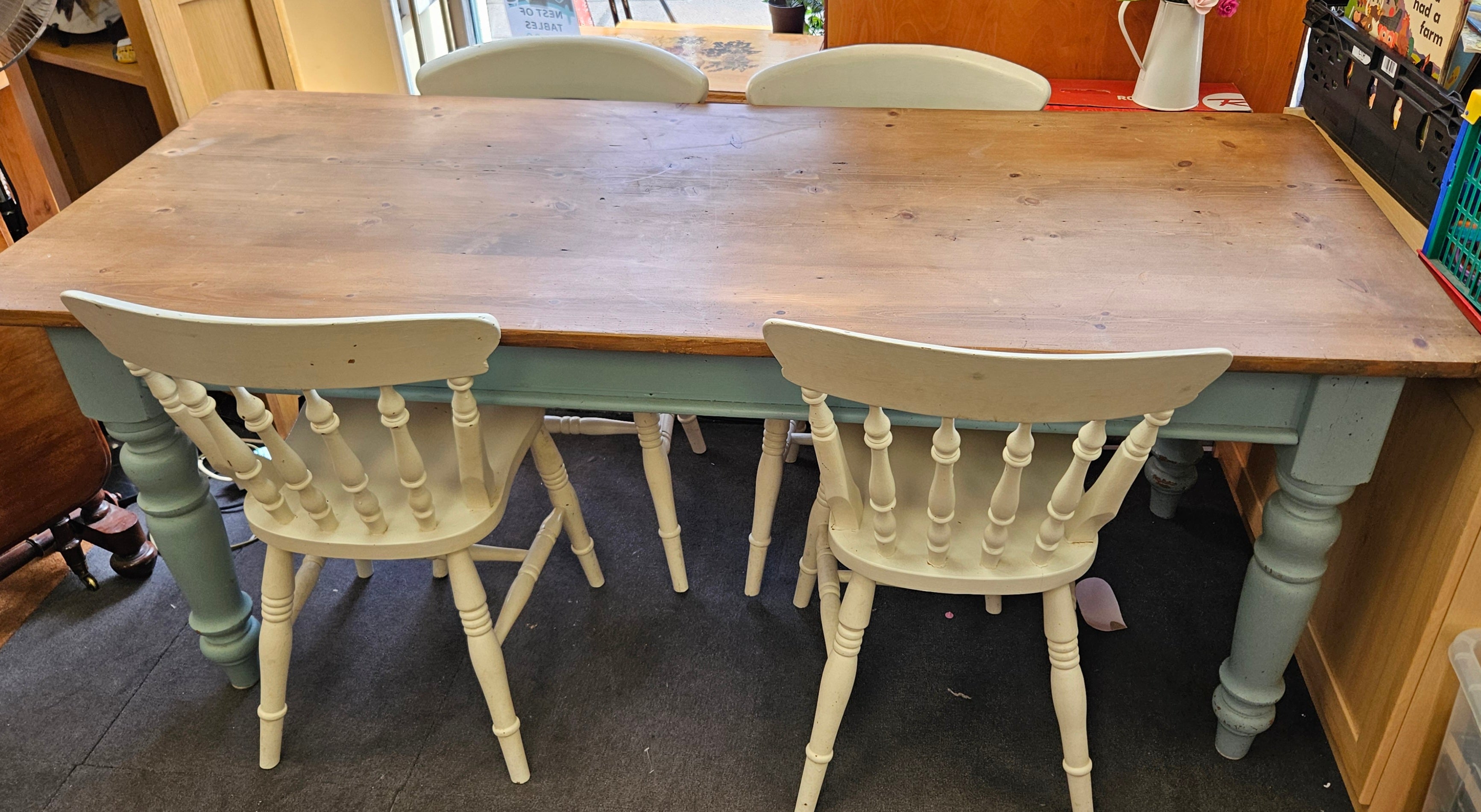 Farmhouse table and chairs