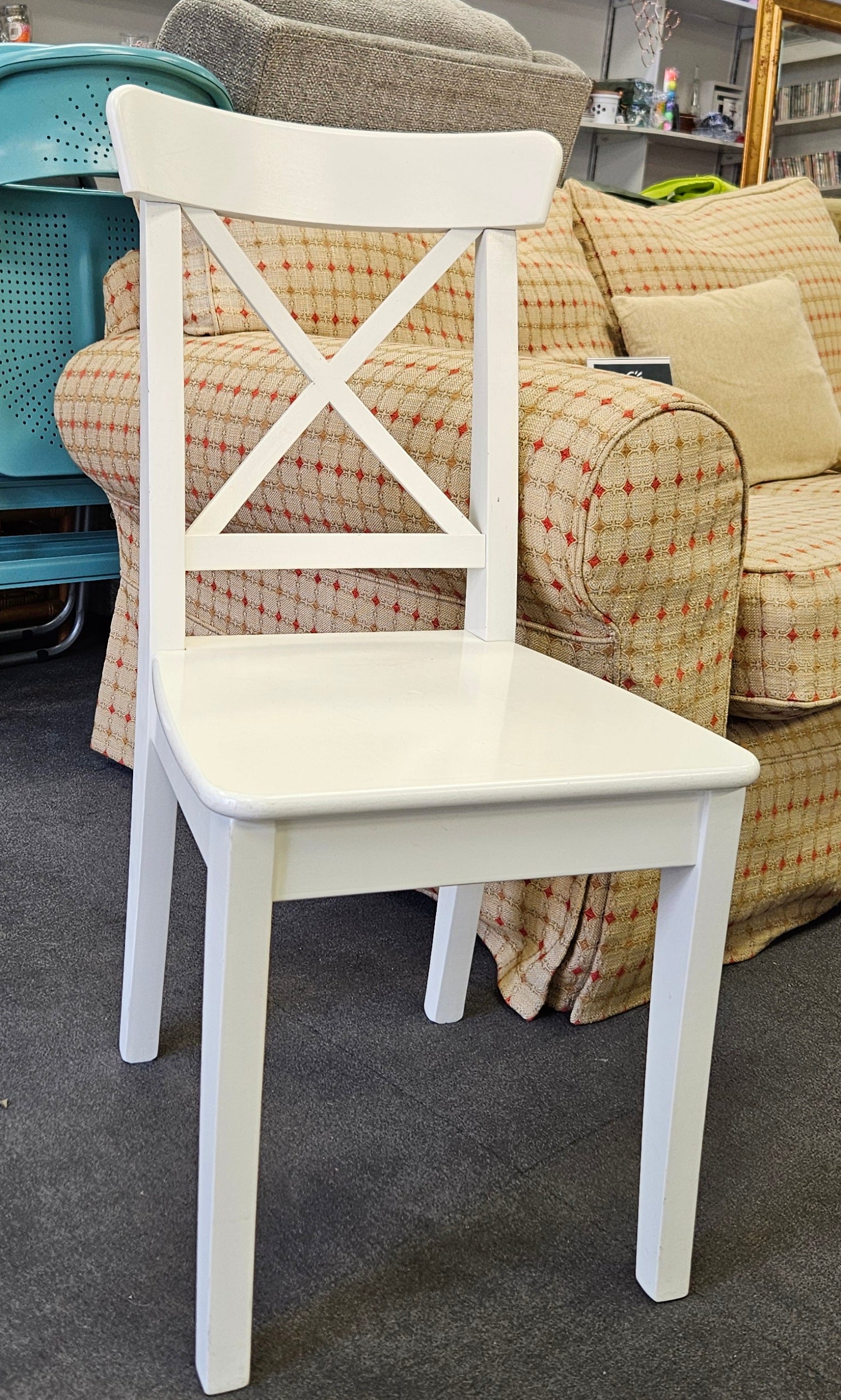 Table and four chairs