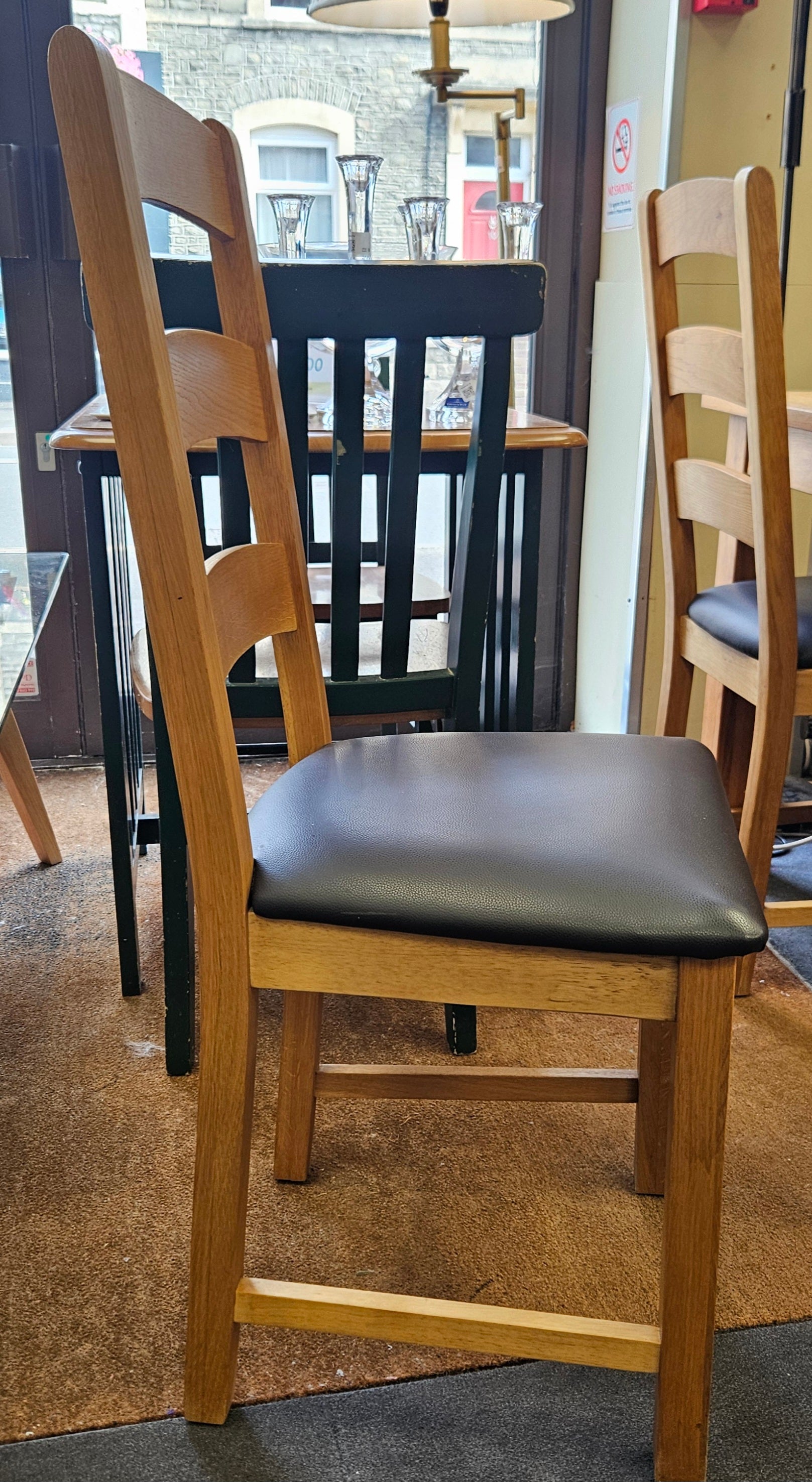 Oak table and four chairs