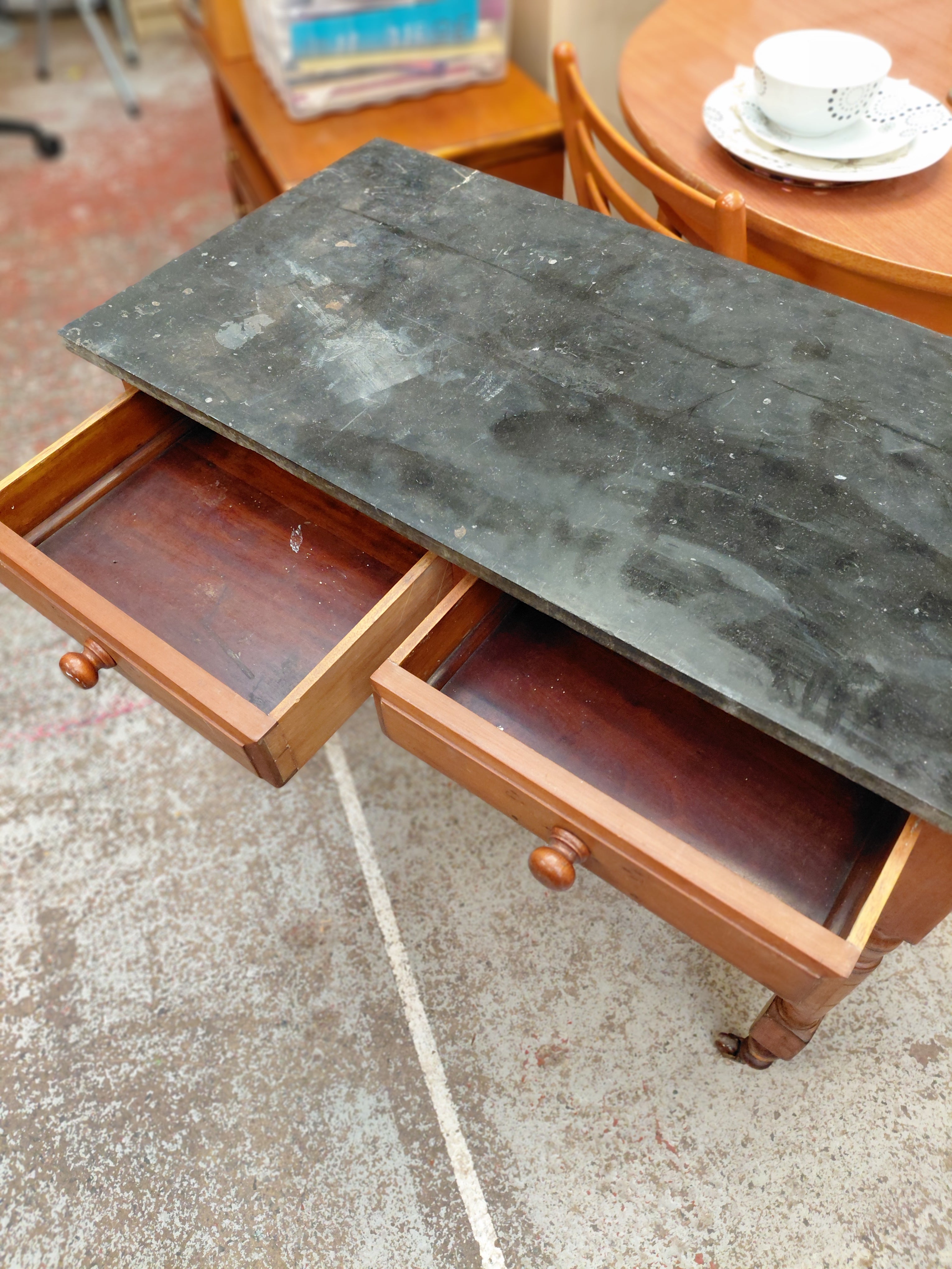 Marble Top Console Table