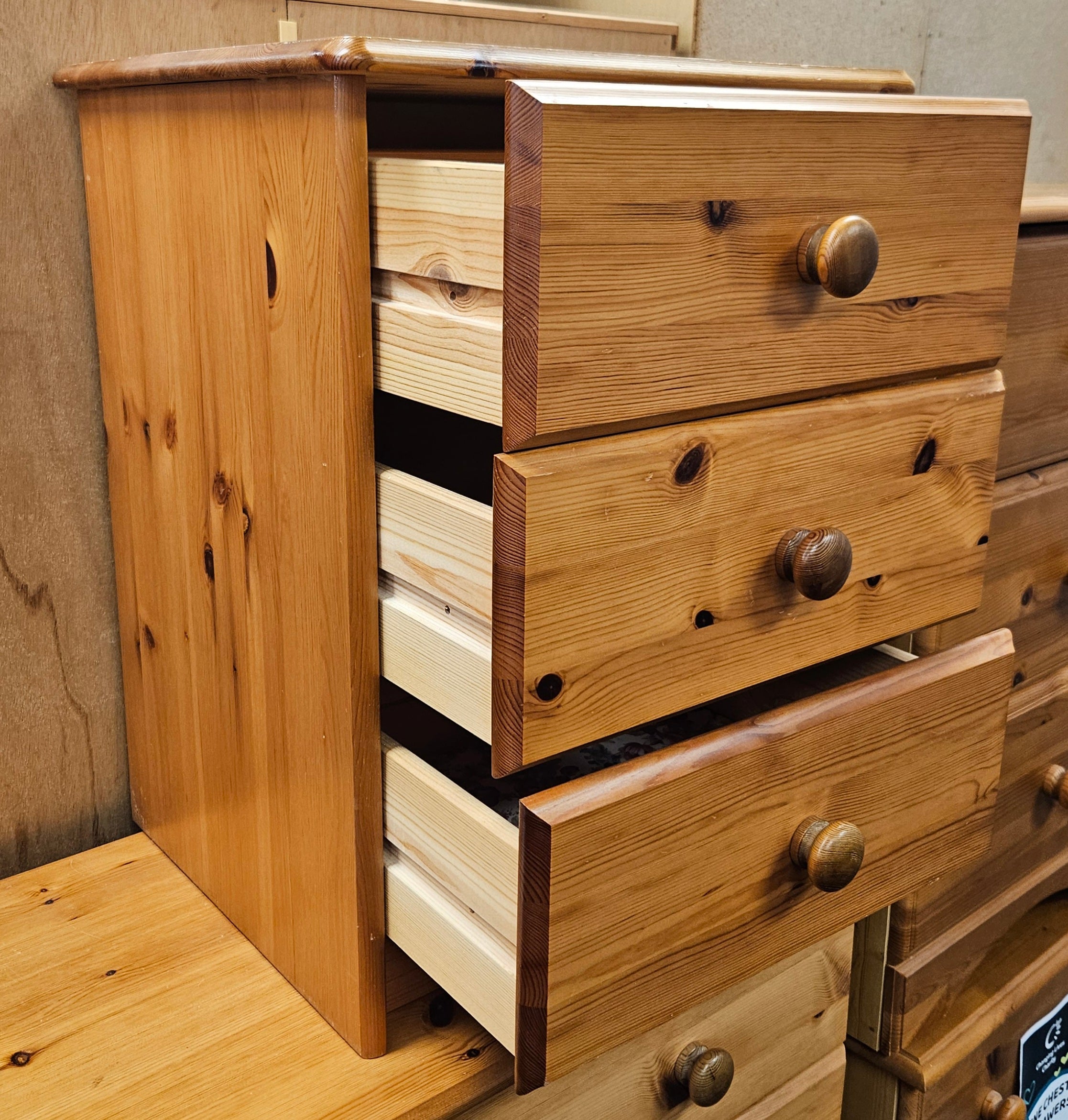 Pine bedside cabinet