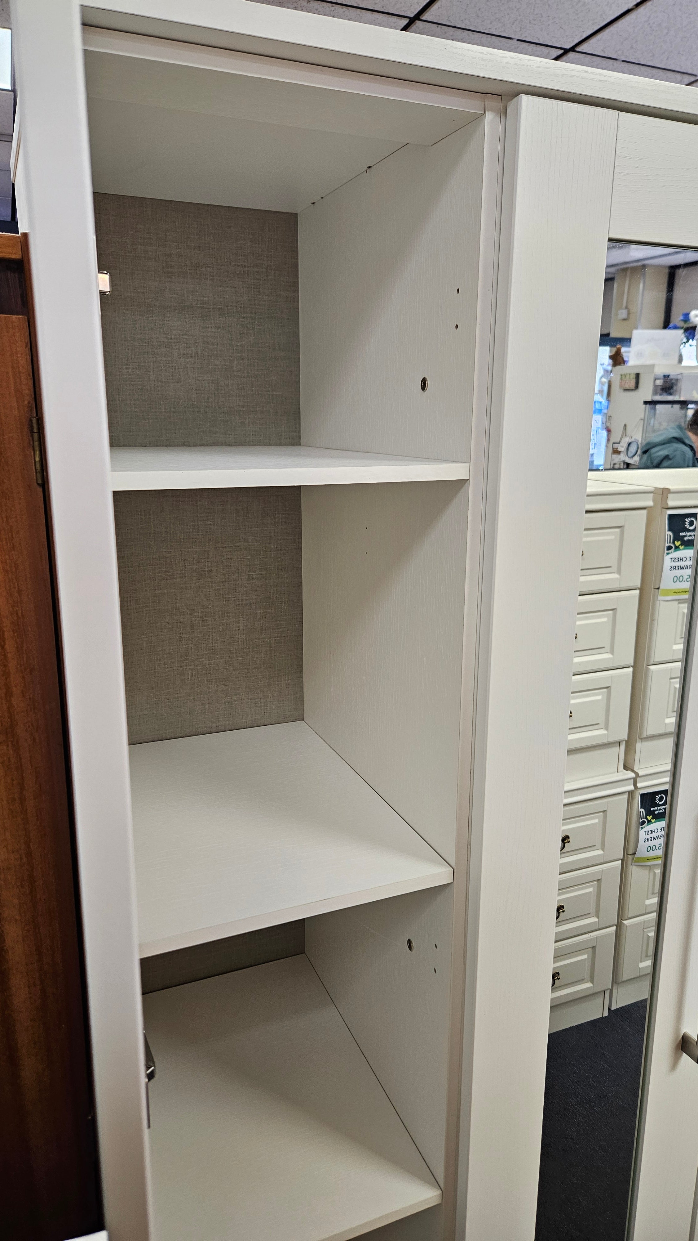 Triple white wardrobe