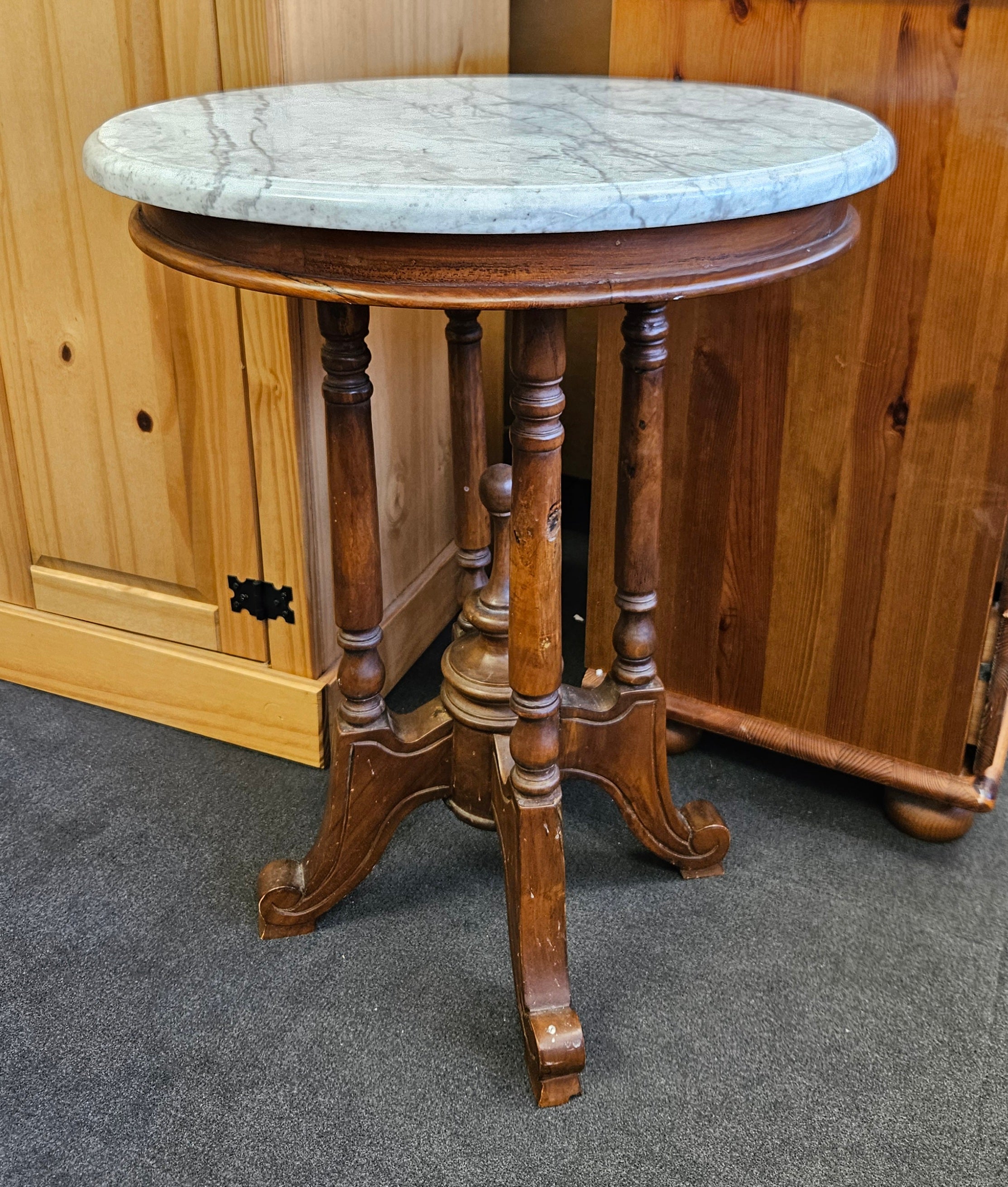 Marble topped side table