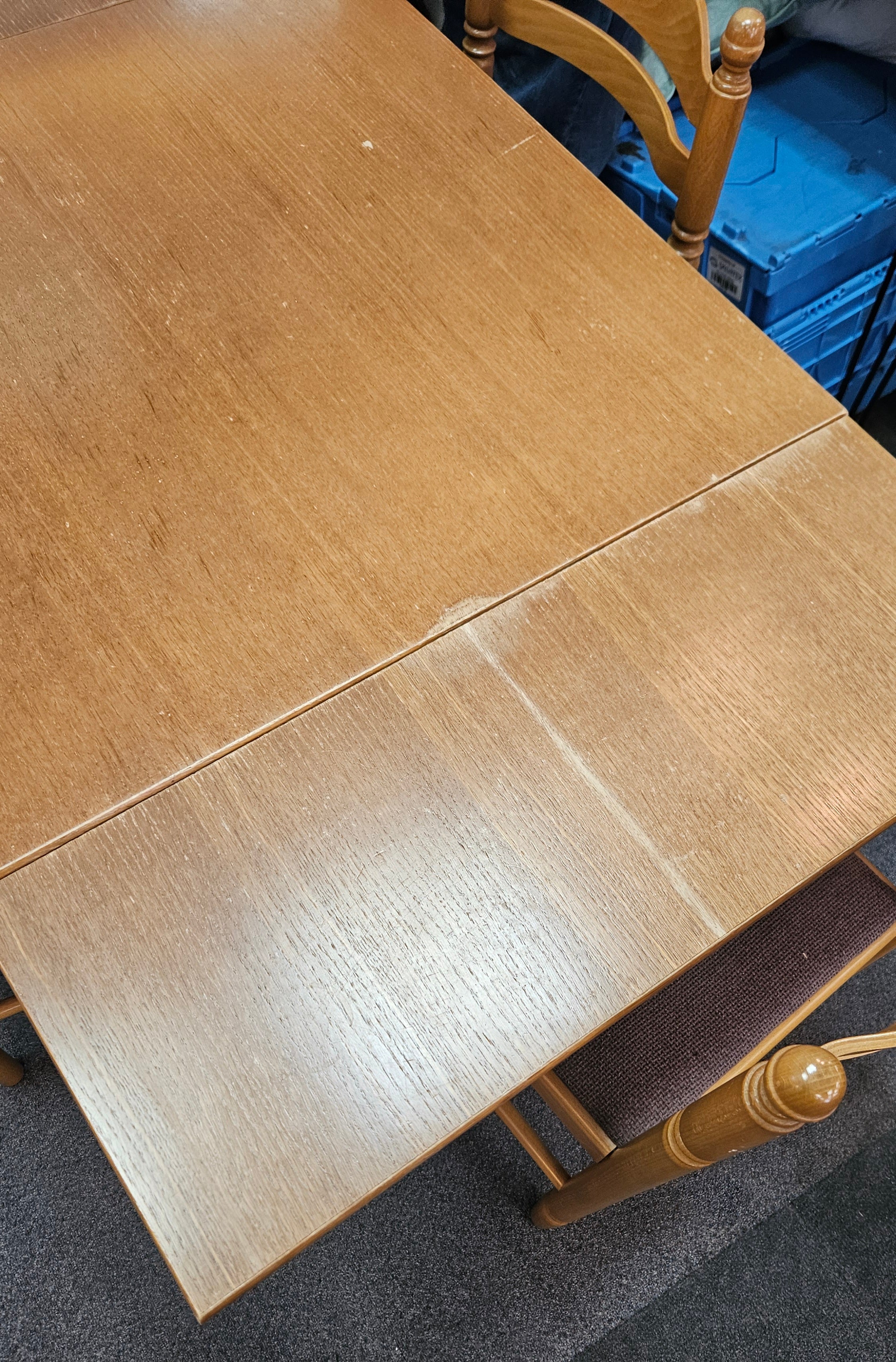 Extending table and chairs