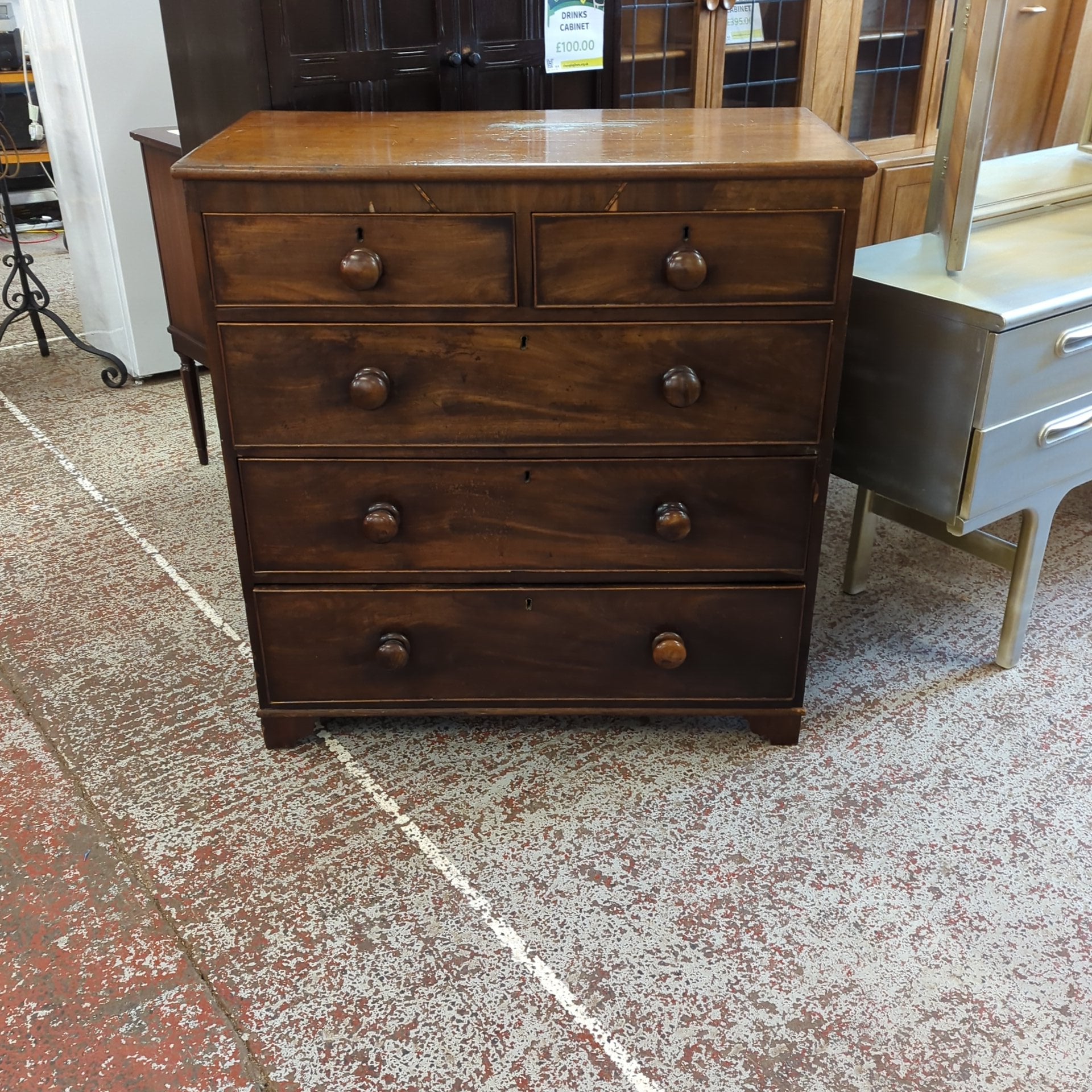 Large Old Oak Chest Of Drawers