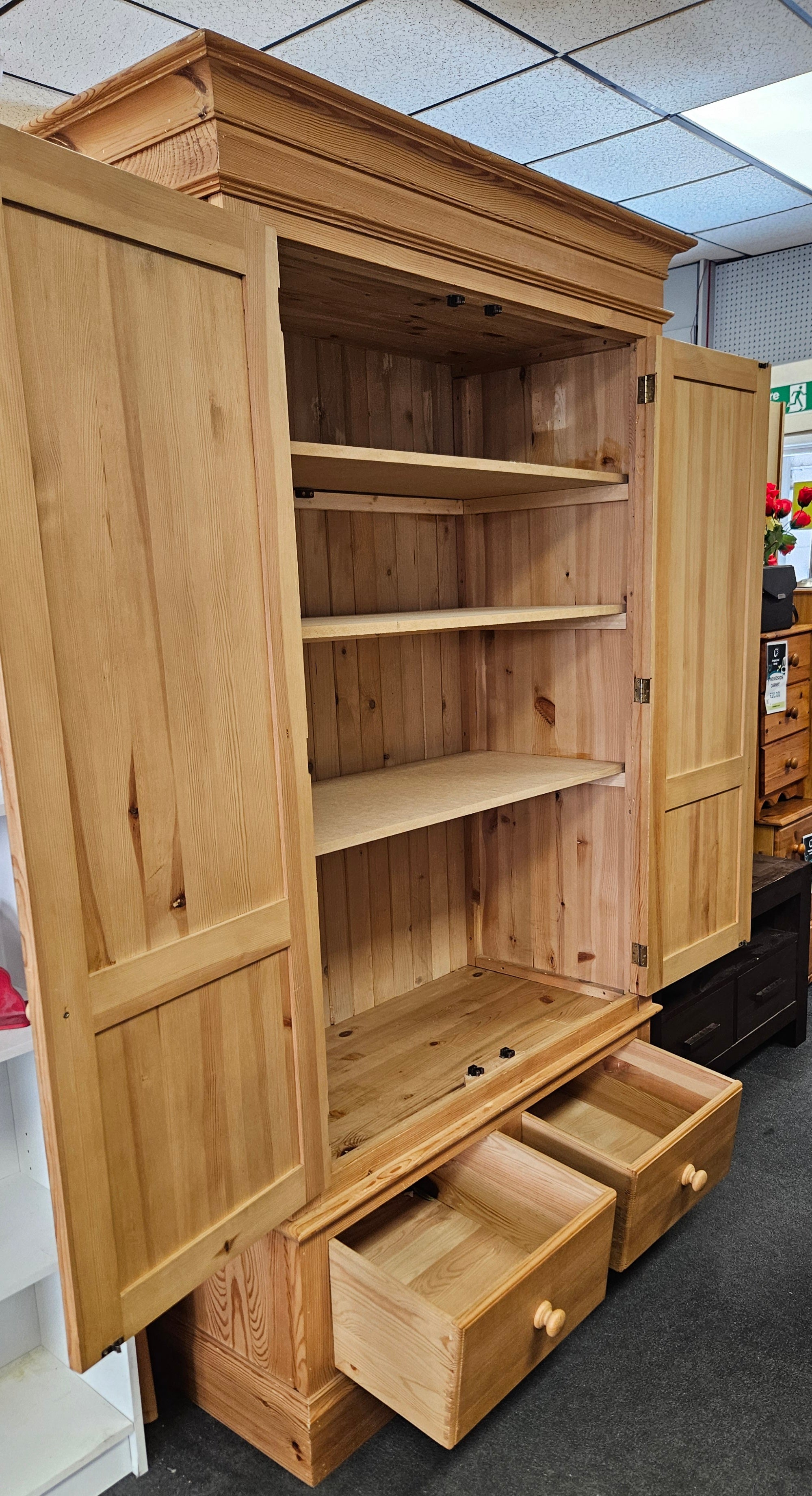 Pine linen cupboard