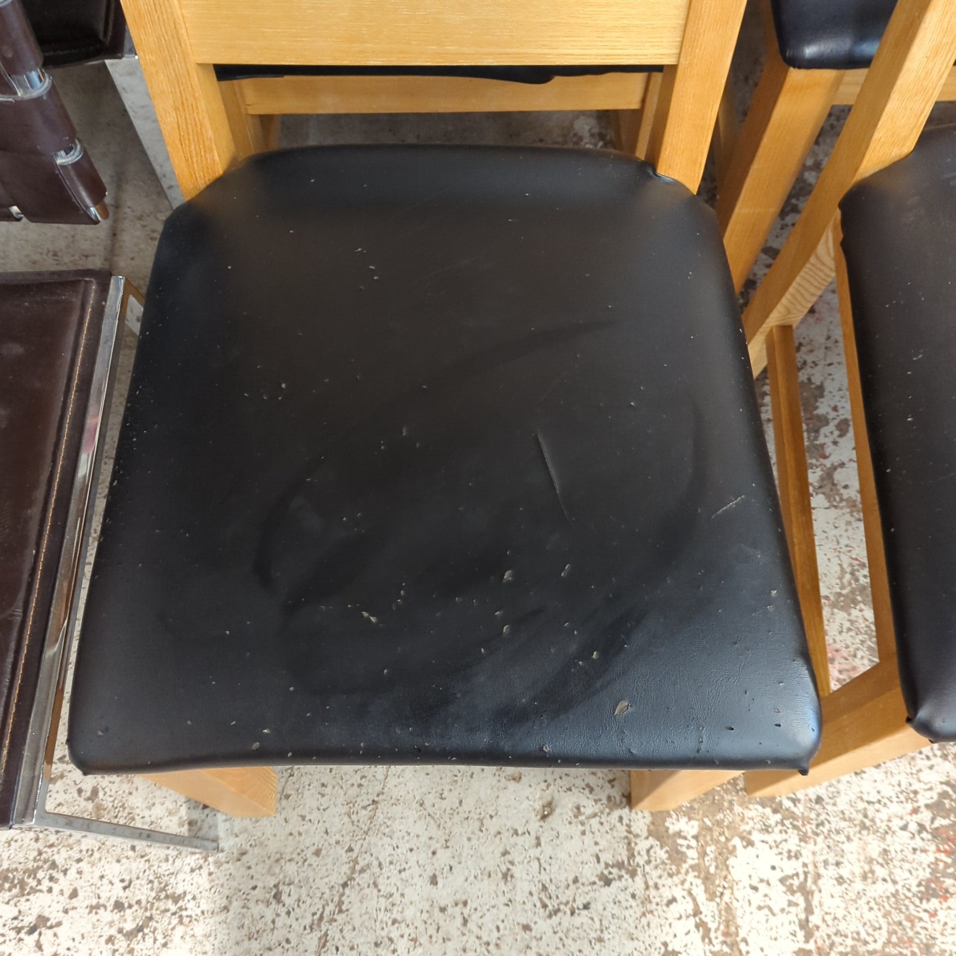 Set of Four Oak Framed Chairs